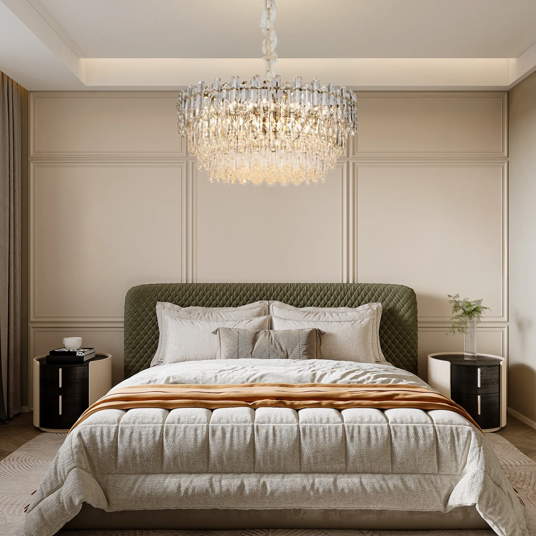 Luminous Crystal Drum Chandelier image 3