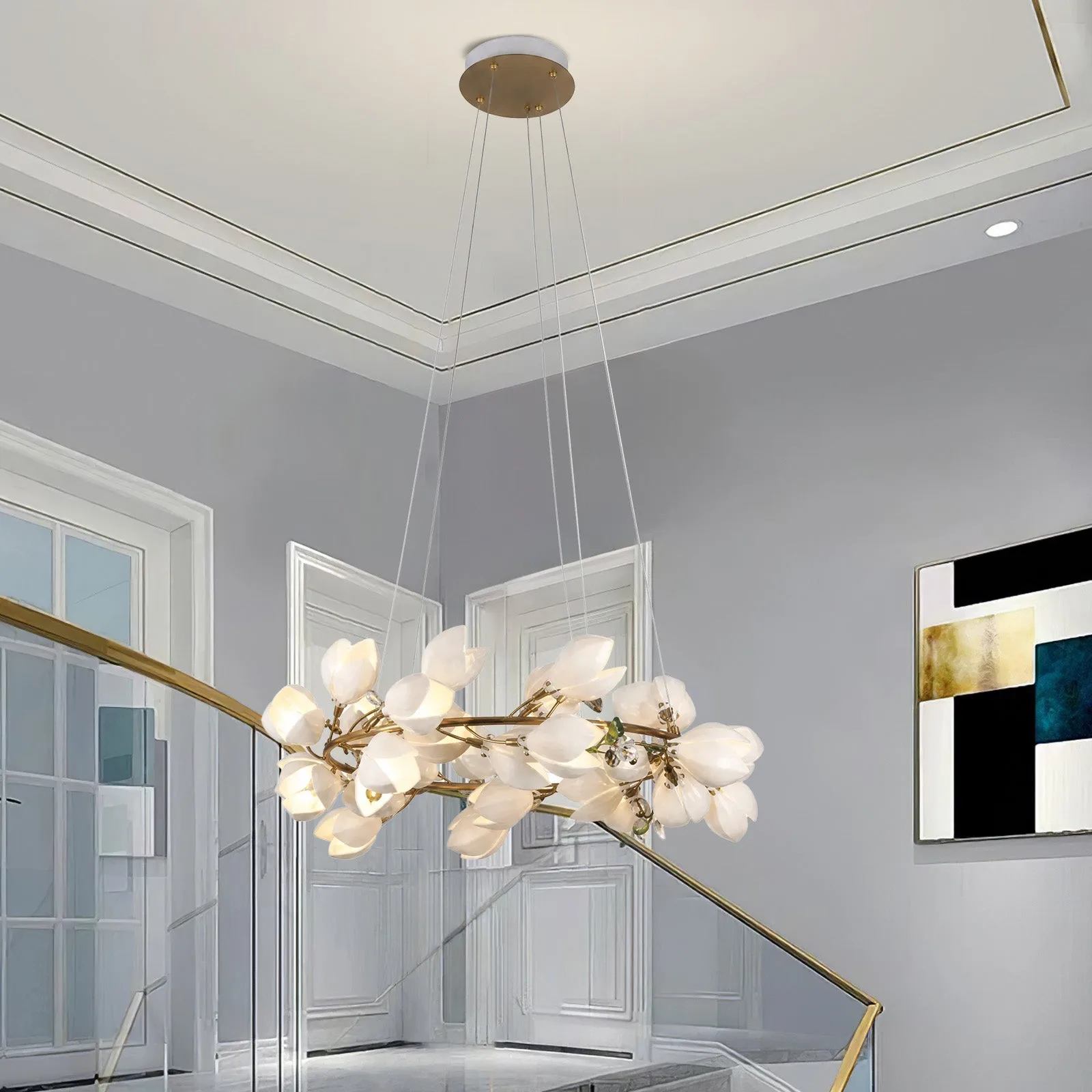 Luminous Petal Branch Chandelier image 3