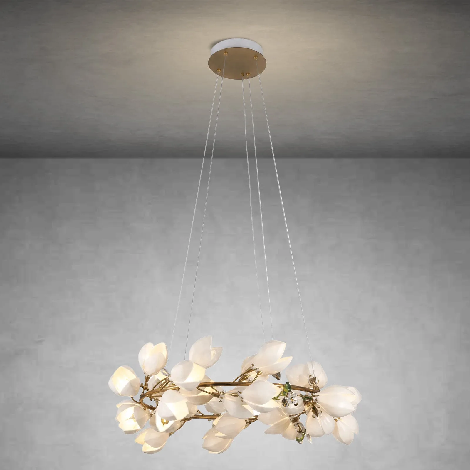 Luminous Petal Branch Chandelier custom chandeliers