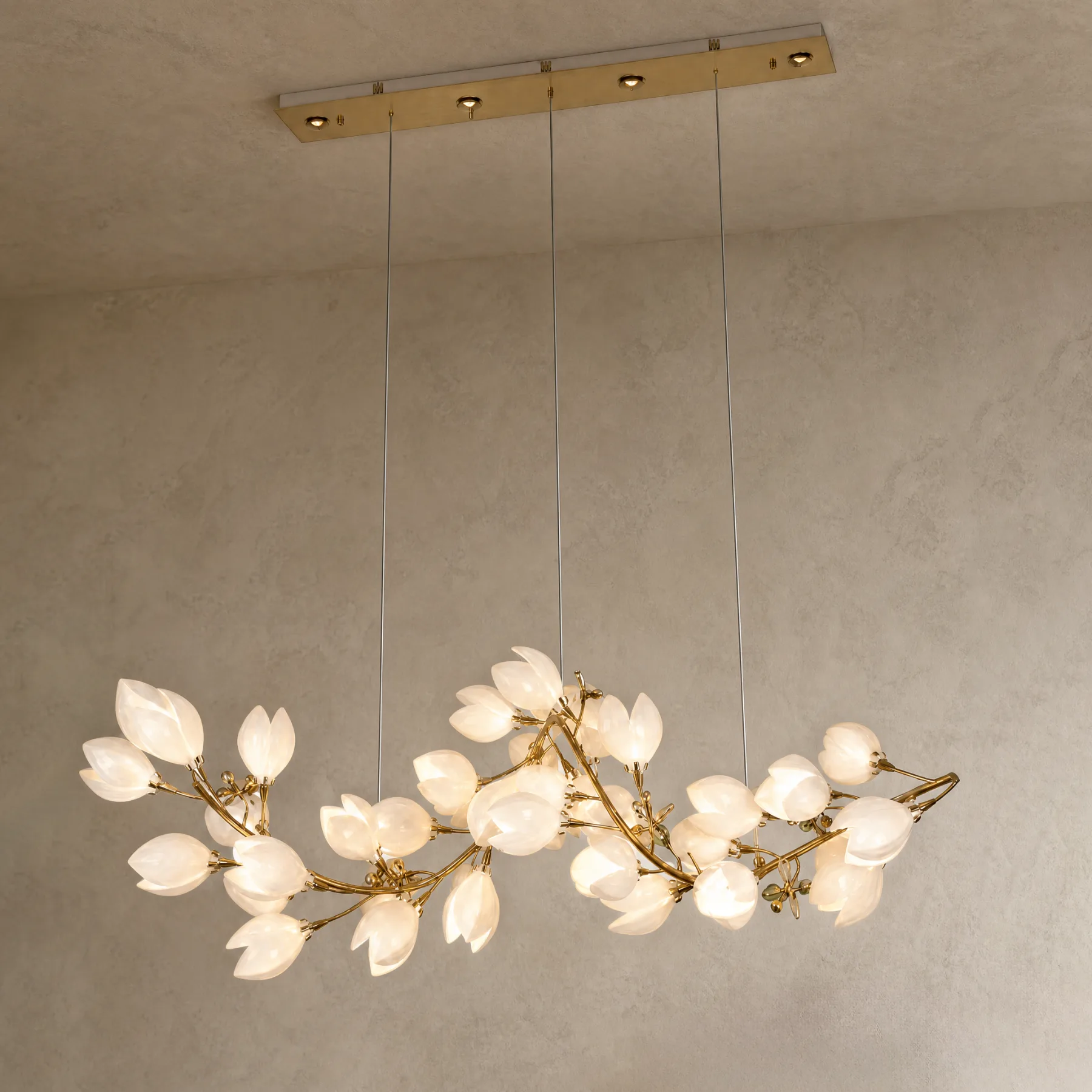 Luminous Branch Glass Chandelier custom chandeliers