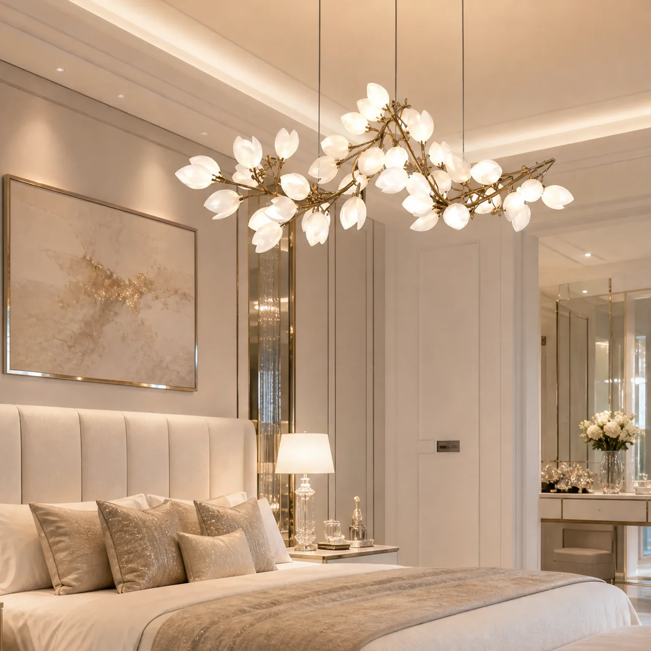Luminous Branch Glass Chandelier image 4
