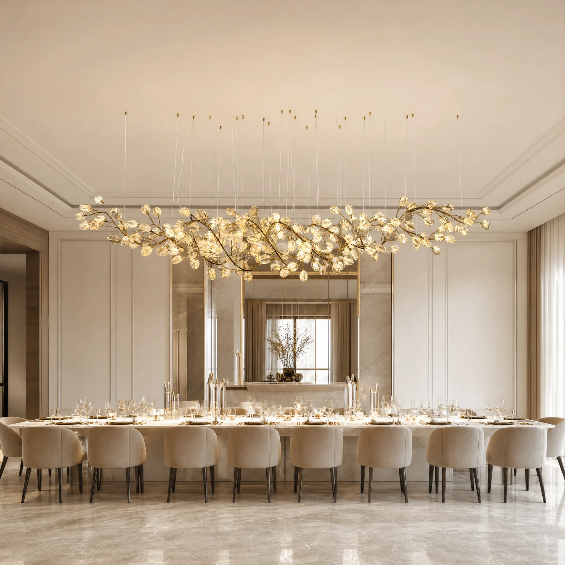 Botanical Crystal Branch Chandelier image 3