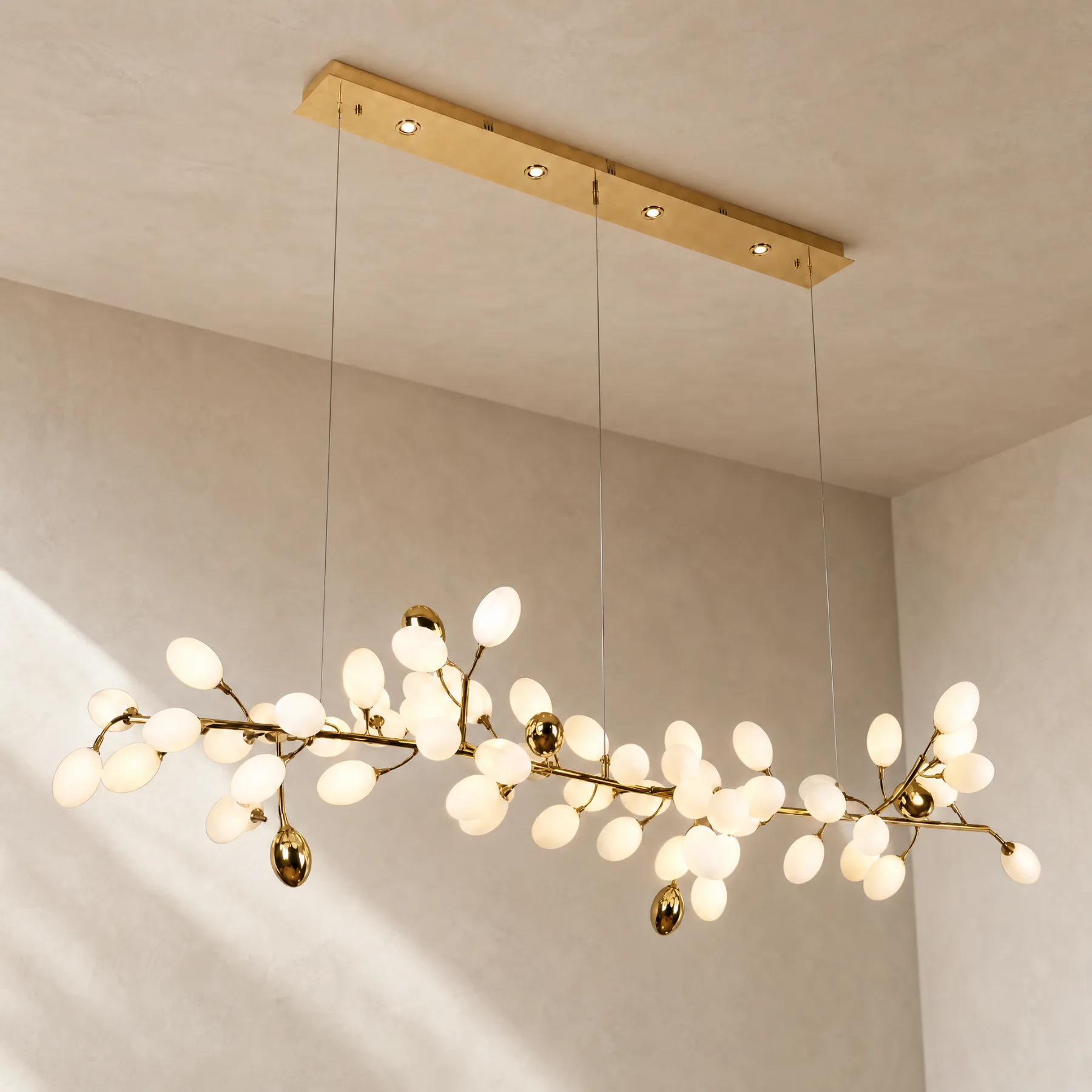 Gilded Branch Glass Chandelier custom chandeliers