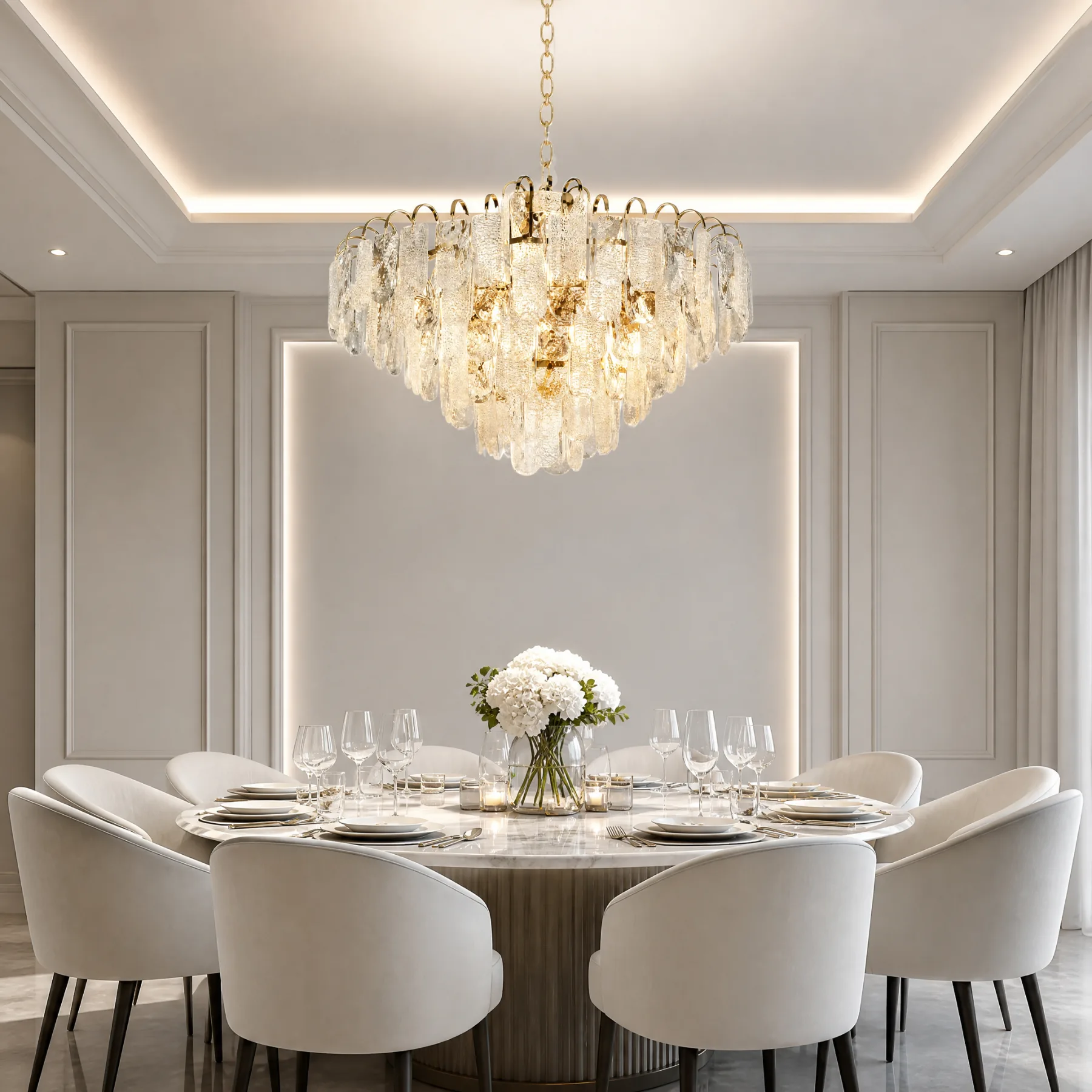 Luminous Crystal Tiered Chandelier image 2