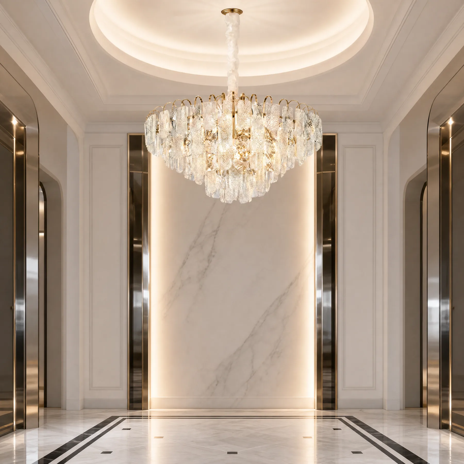 Gilded Crystal Tiered Chandelier image 3