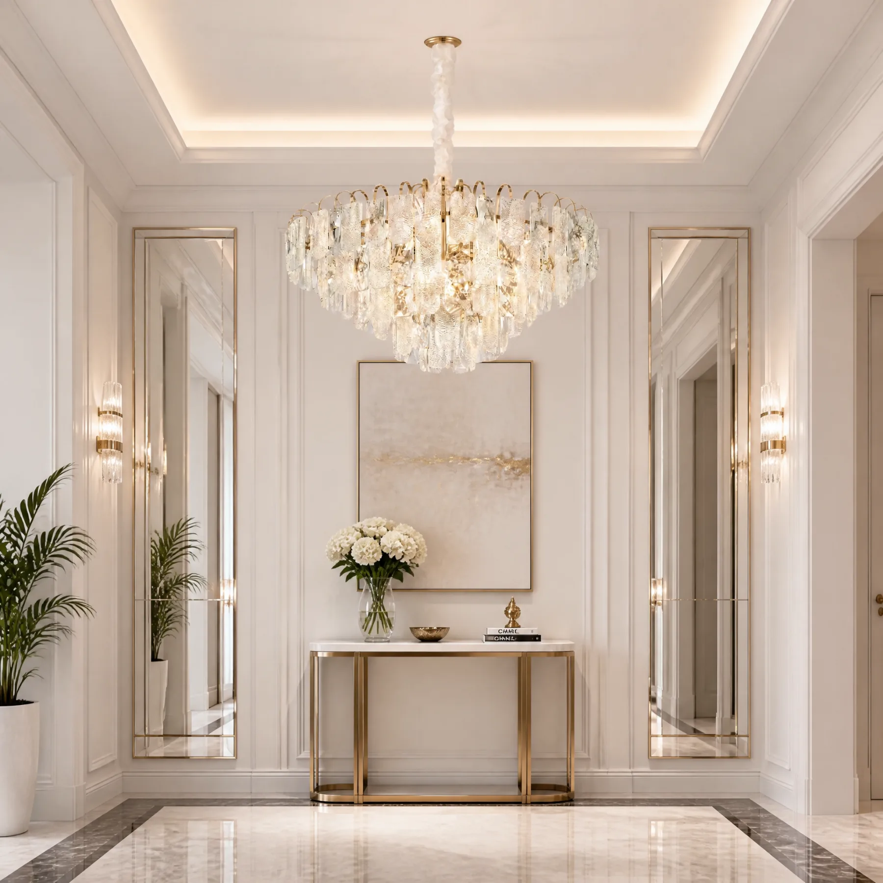 Gilded Crystal Tiered Chandelier image 6