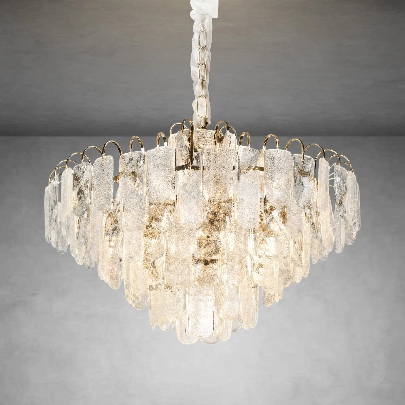 Luminous Crystal Cascade Chandelier image 3