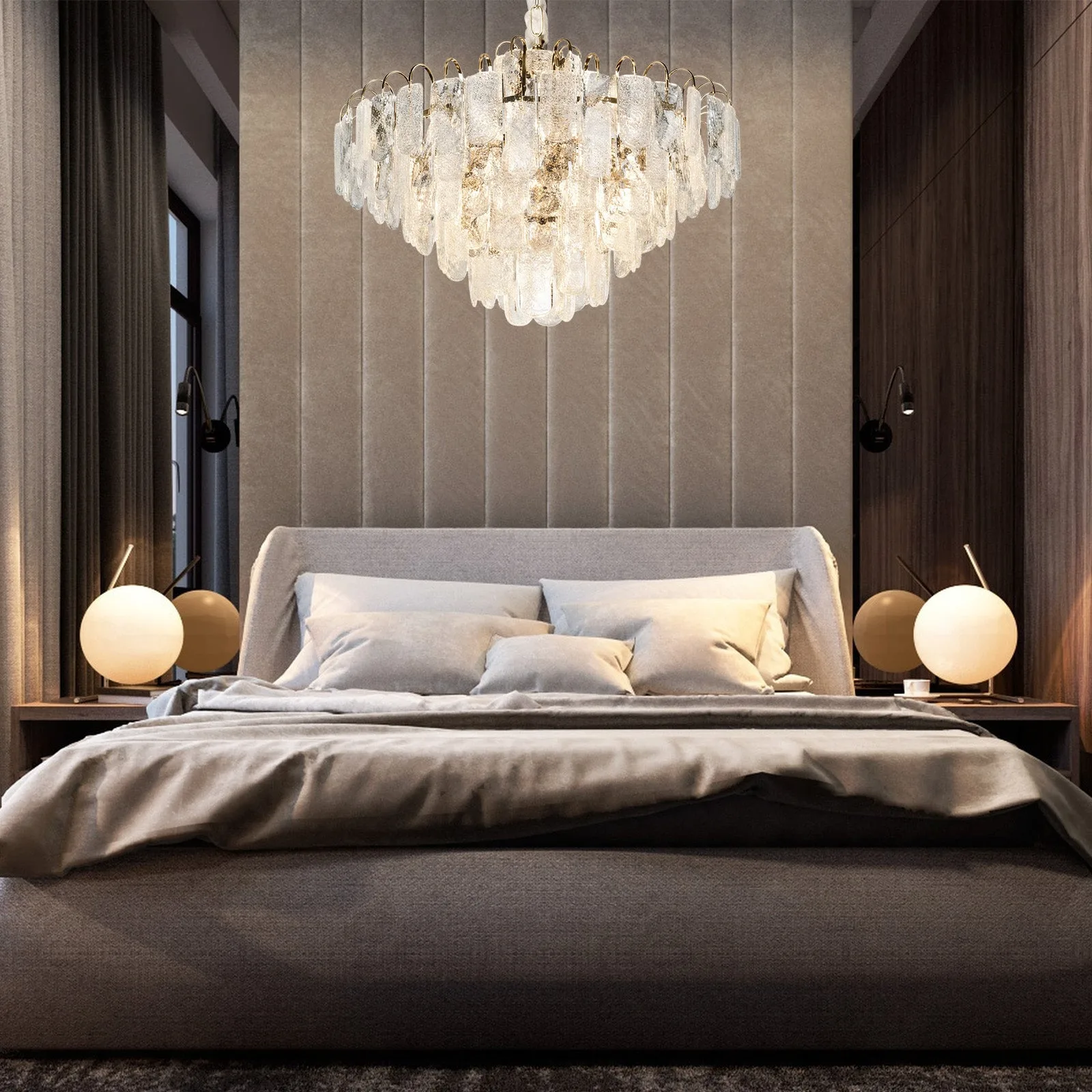 Luminous Crystal Cascade Chandelier image 4