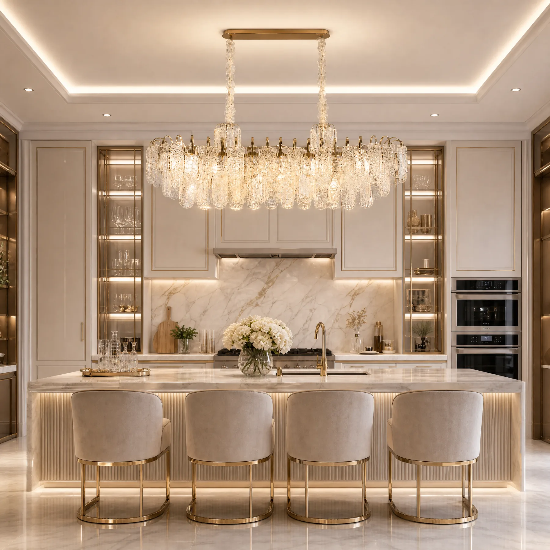 Gilded Crystal Island Chandelier image 4