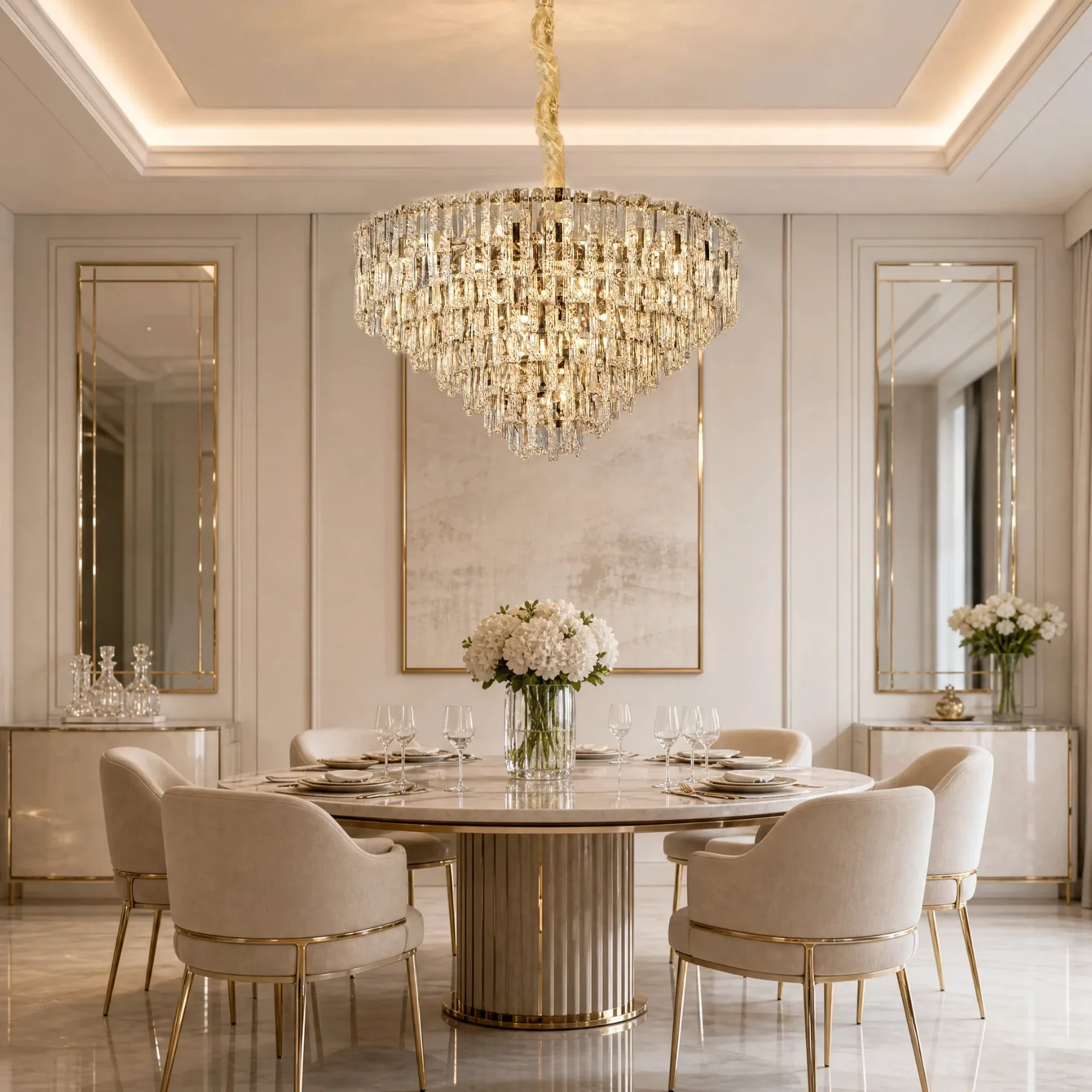 Opulent Crystal Tier Chandelier image 2
