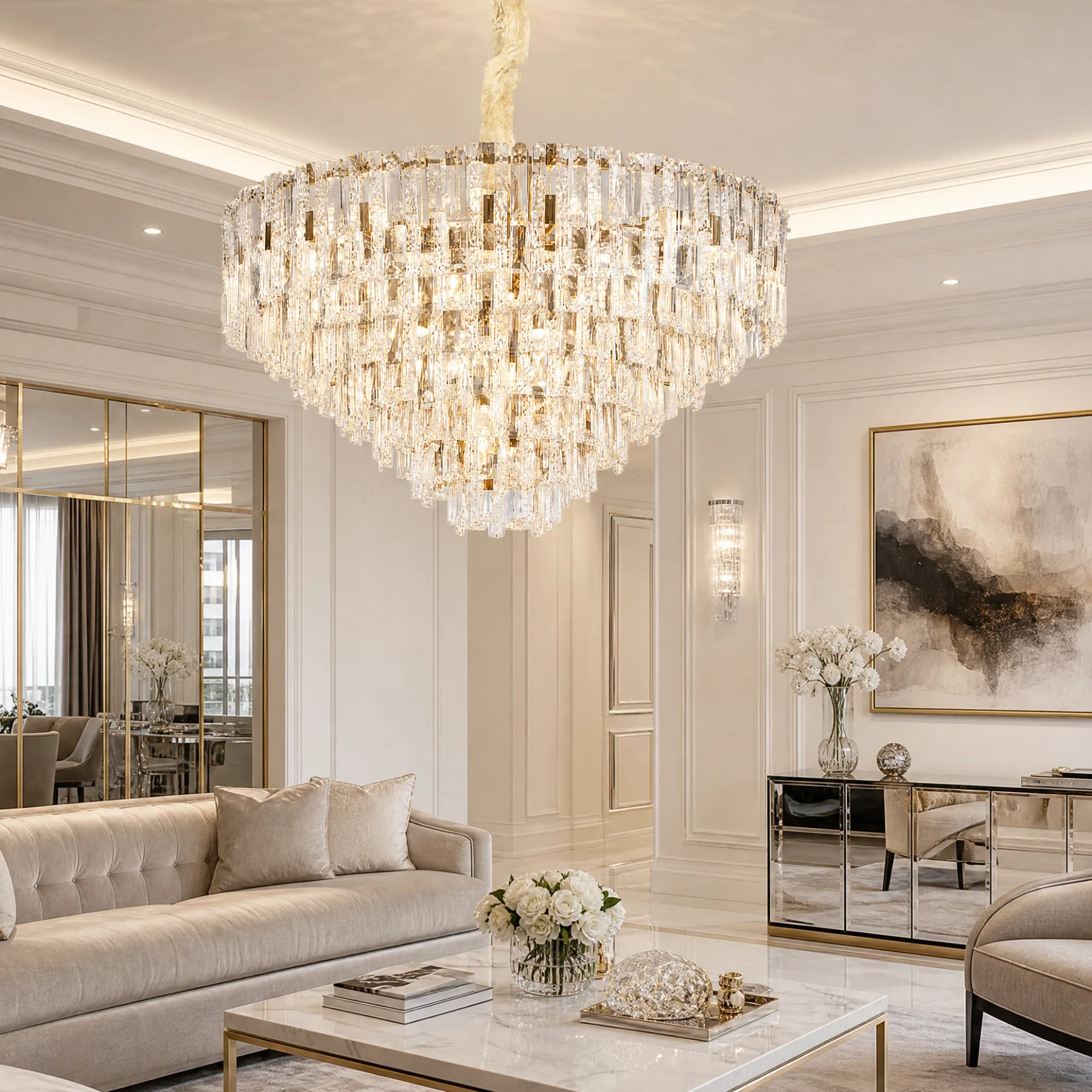 Opulent Crystal Tier Chandelier image 7