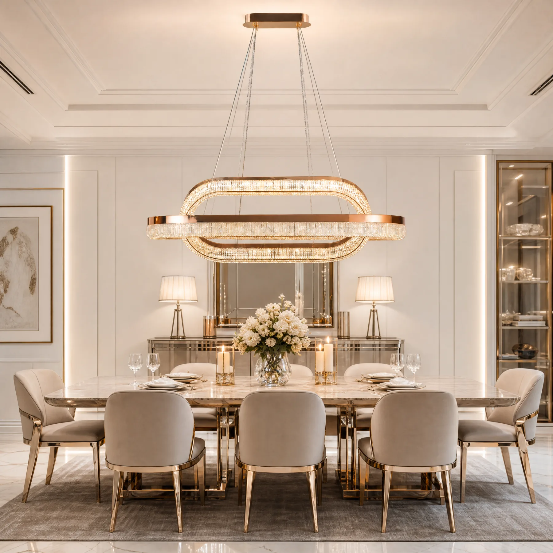 Luminous Crystal Oval Chandelier image 2