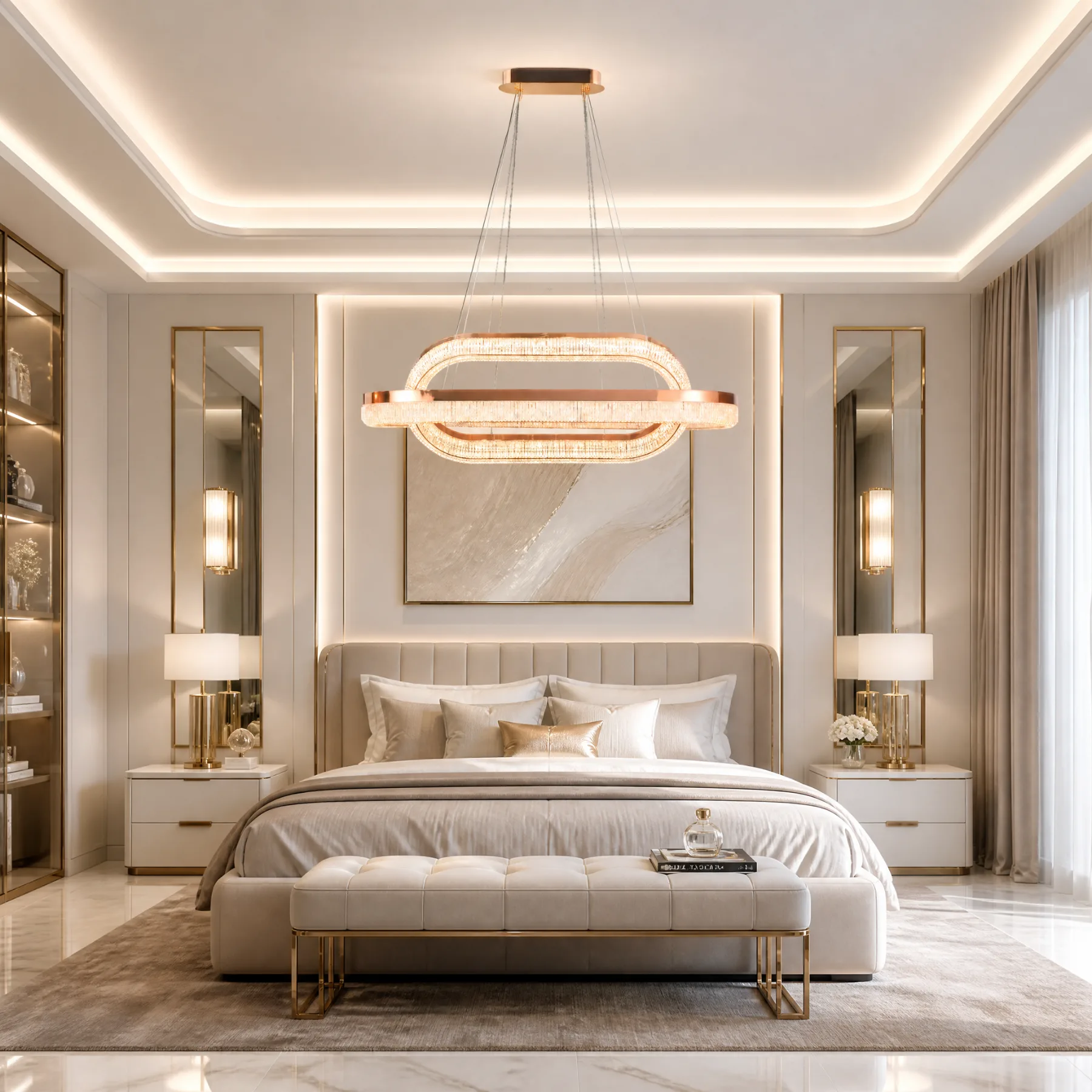 Luminous Crystal Oval Chandelier image 3
