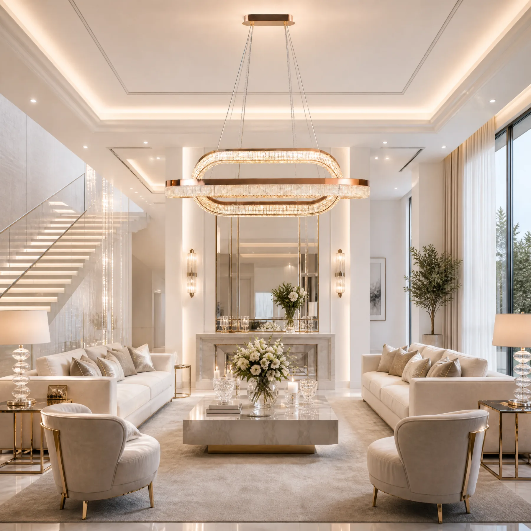 Luminous Crystal Oval Chandelier image 5