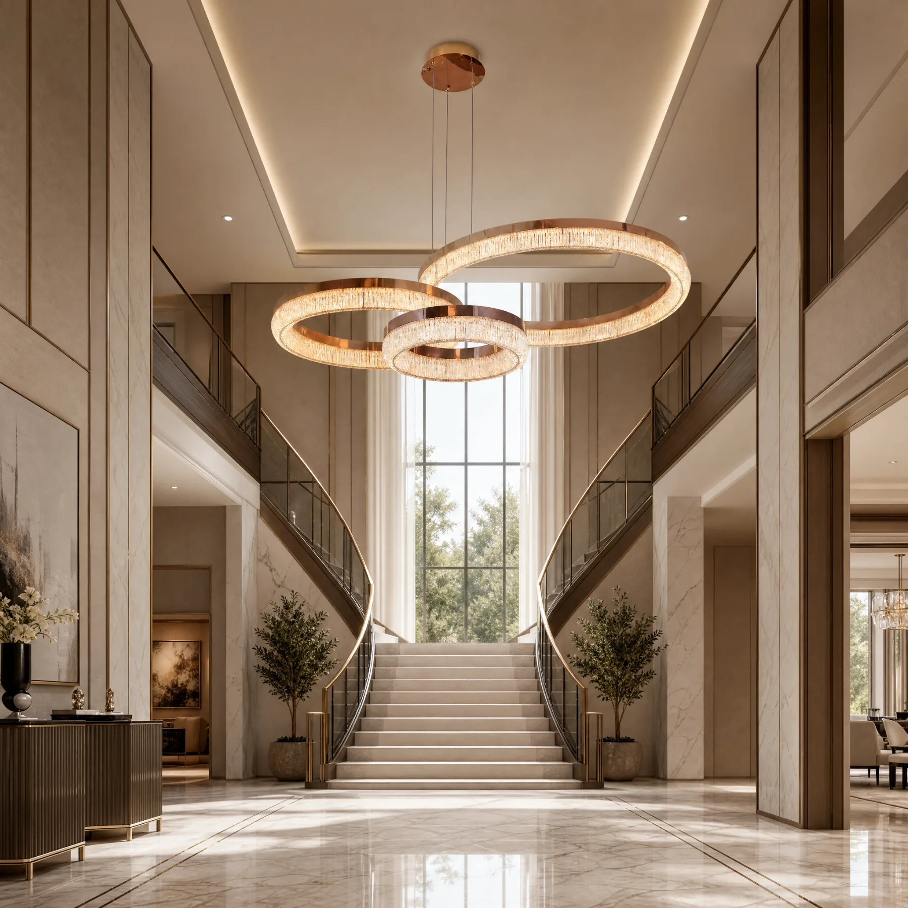 Luminous Crystal Ring Chandelier image 3
