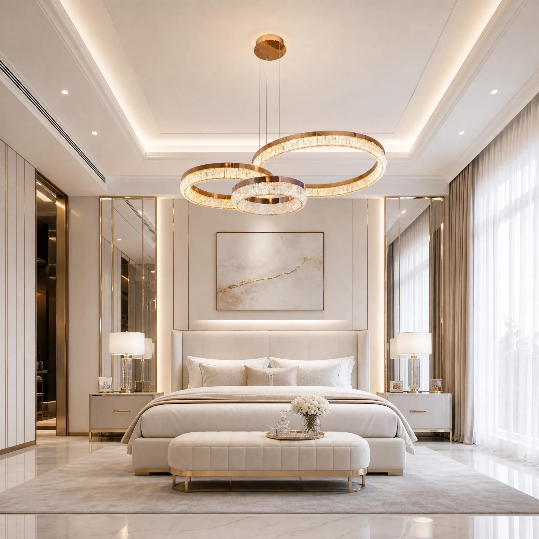 Luminous Crystal Ring Chandelier image 5
