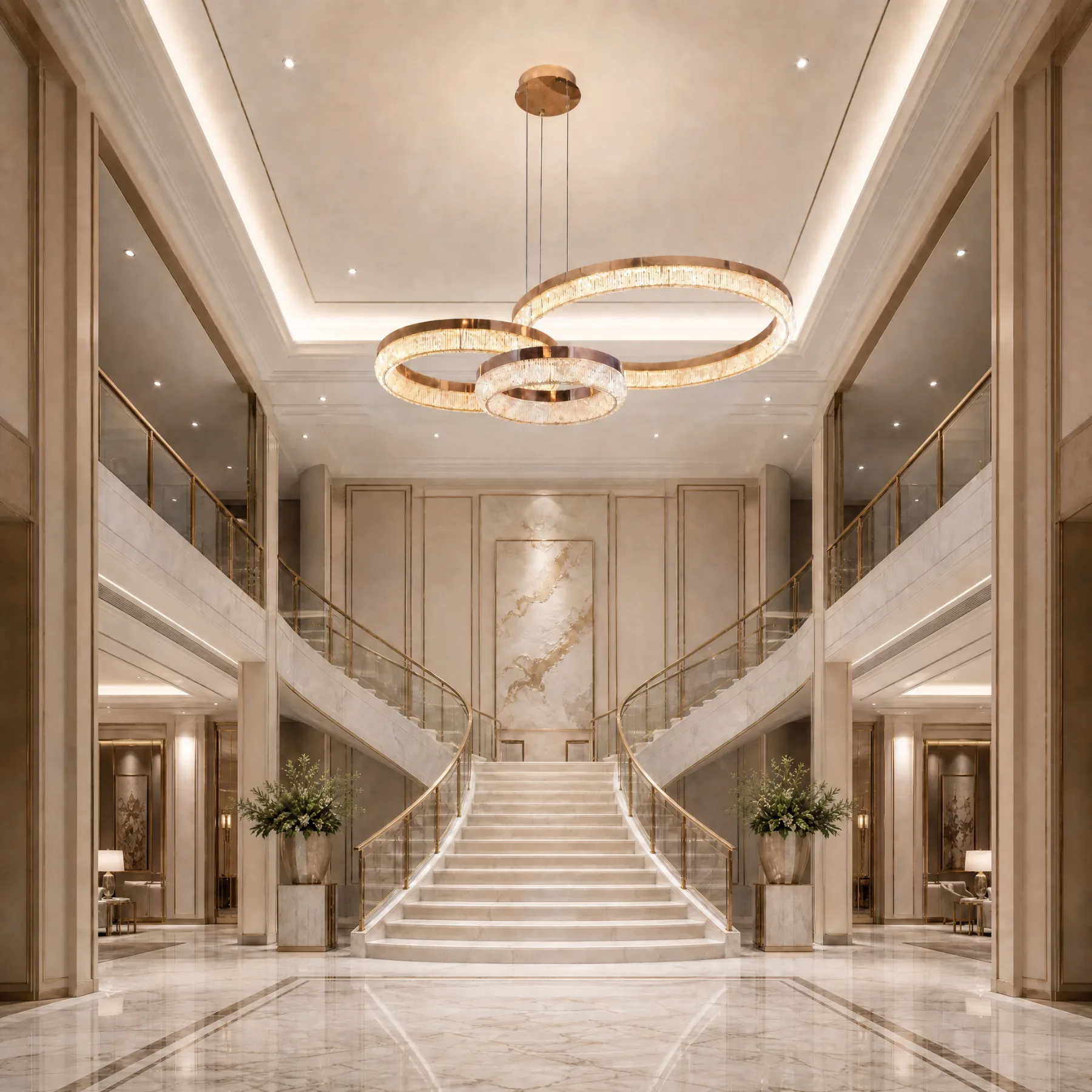 Luminous Crystal Ring Chandelier image 4