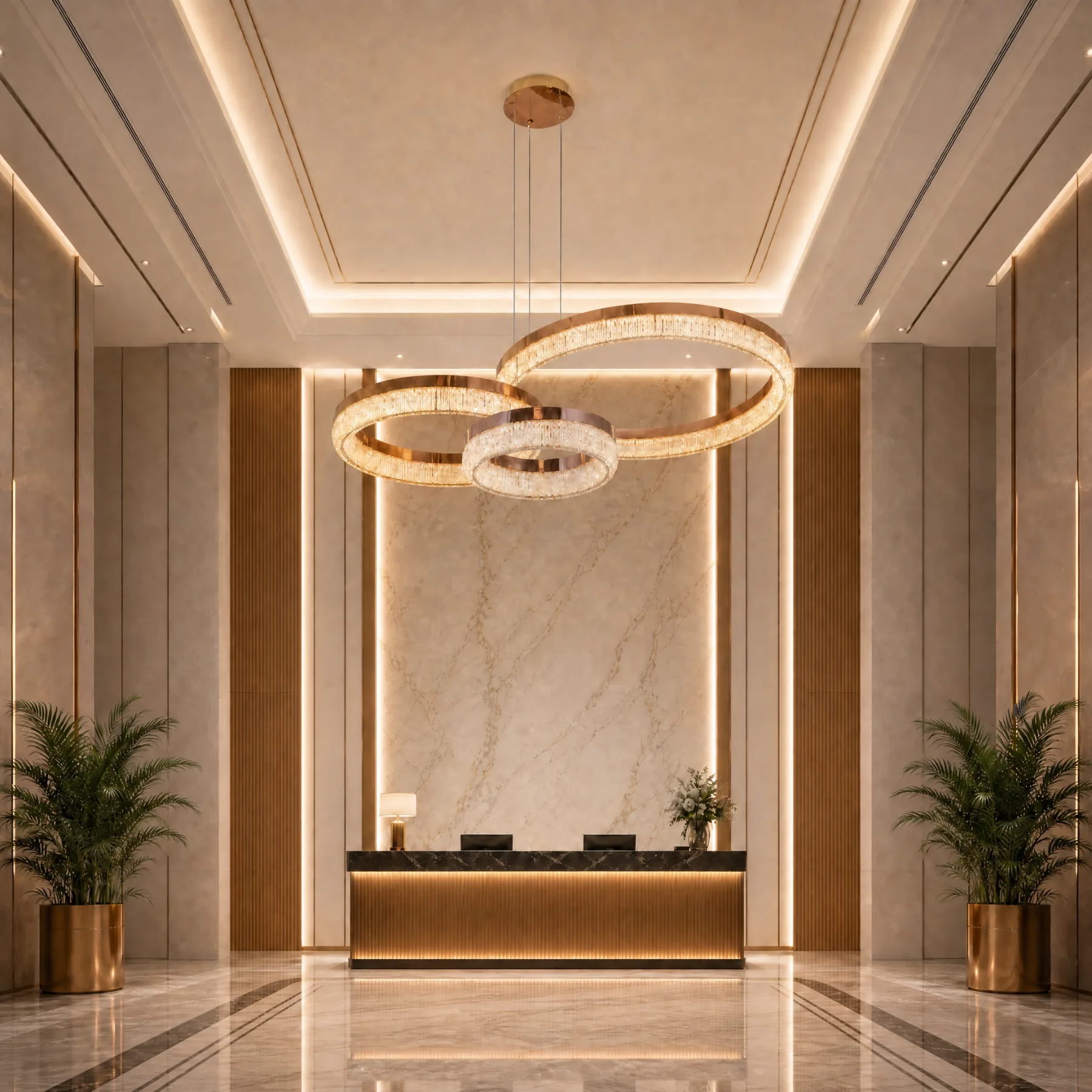 Luminous Crystal Ring Chandelier image 6