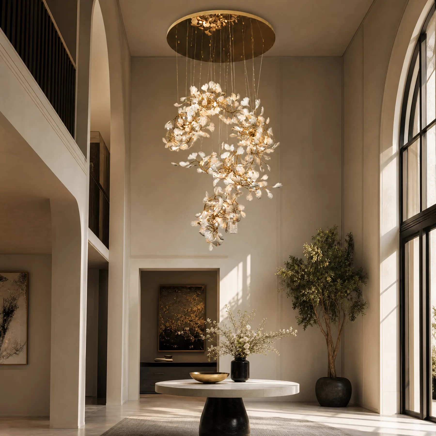 Gilded Crystal Vine Chandelier image 3