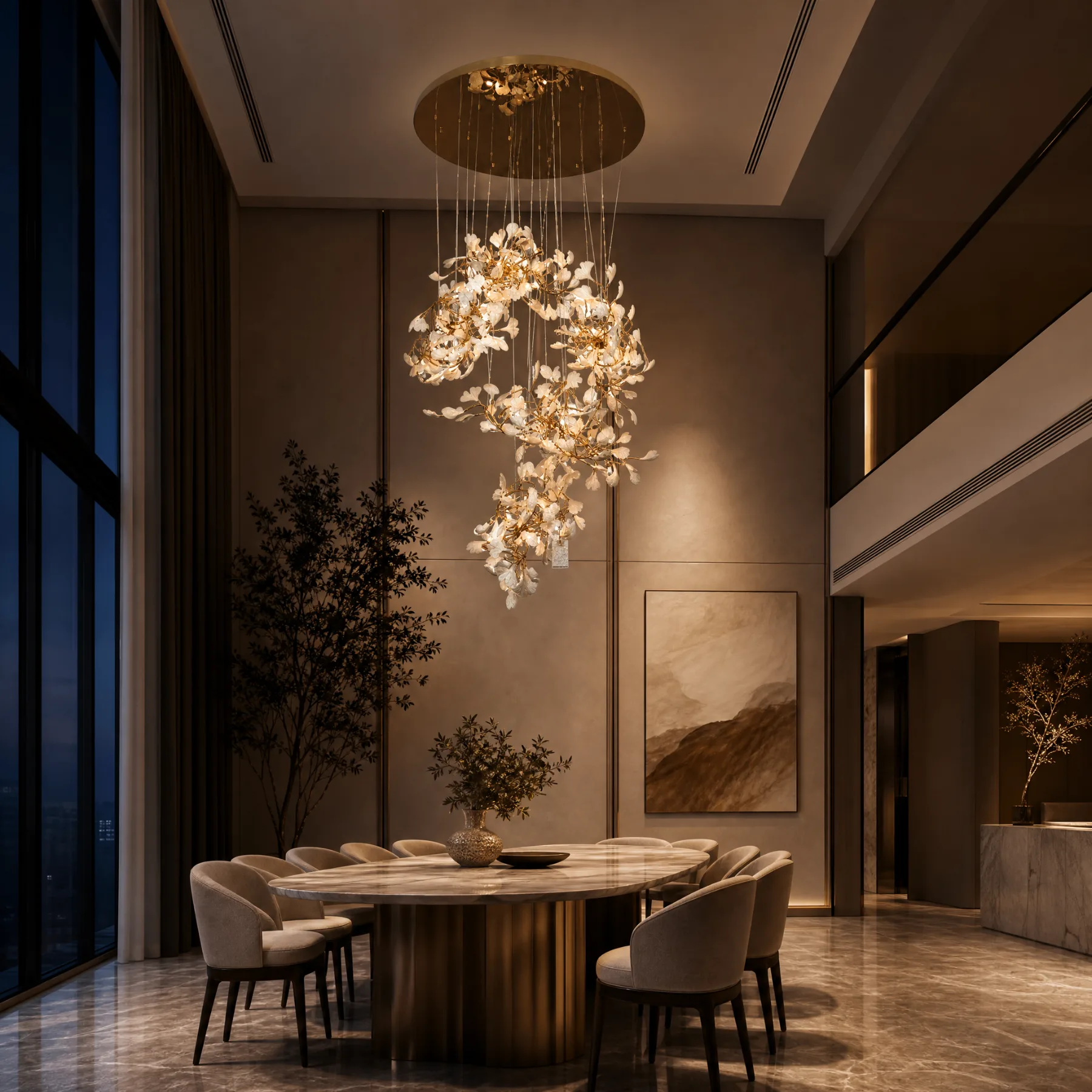 Gilded Crystal Vine Chandelier image 2