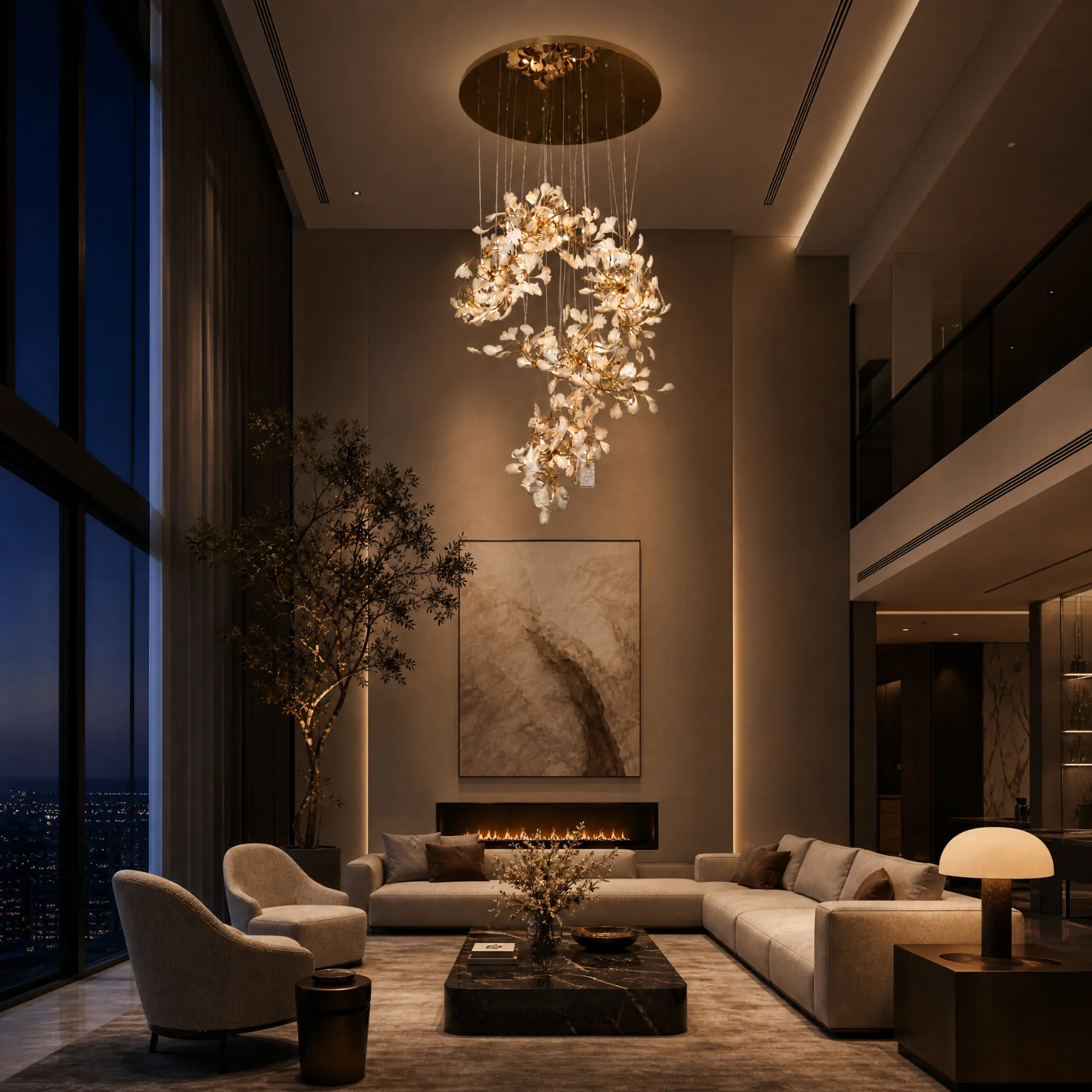 Gilded Crystal Vine Chandelier image 5