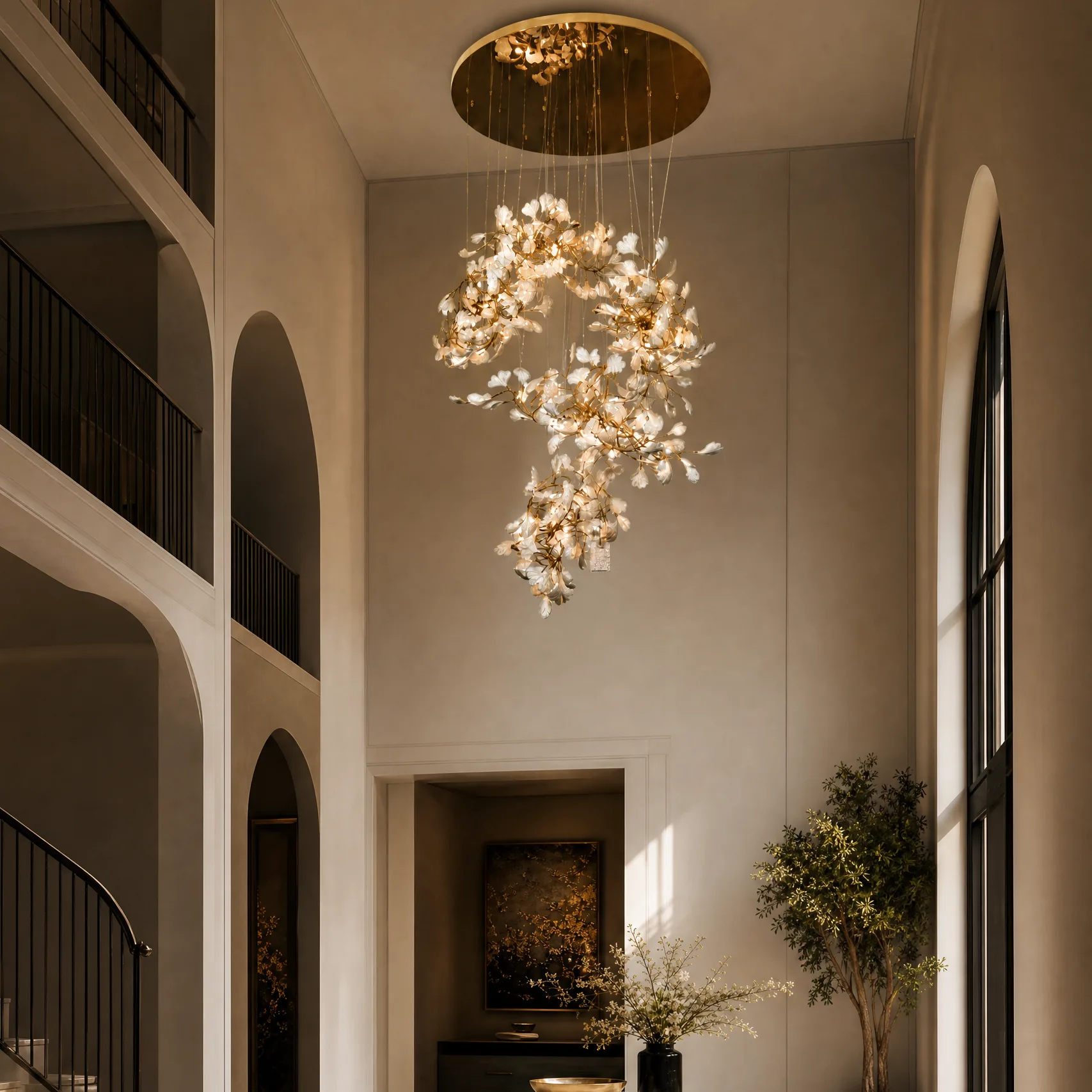 Gilded Crystal Vine Chandelier image 6