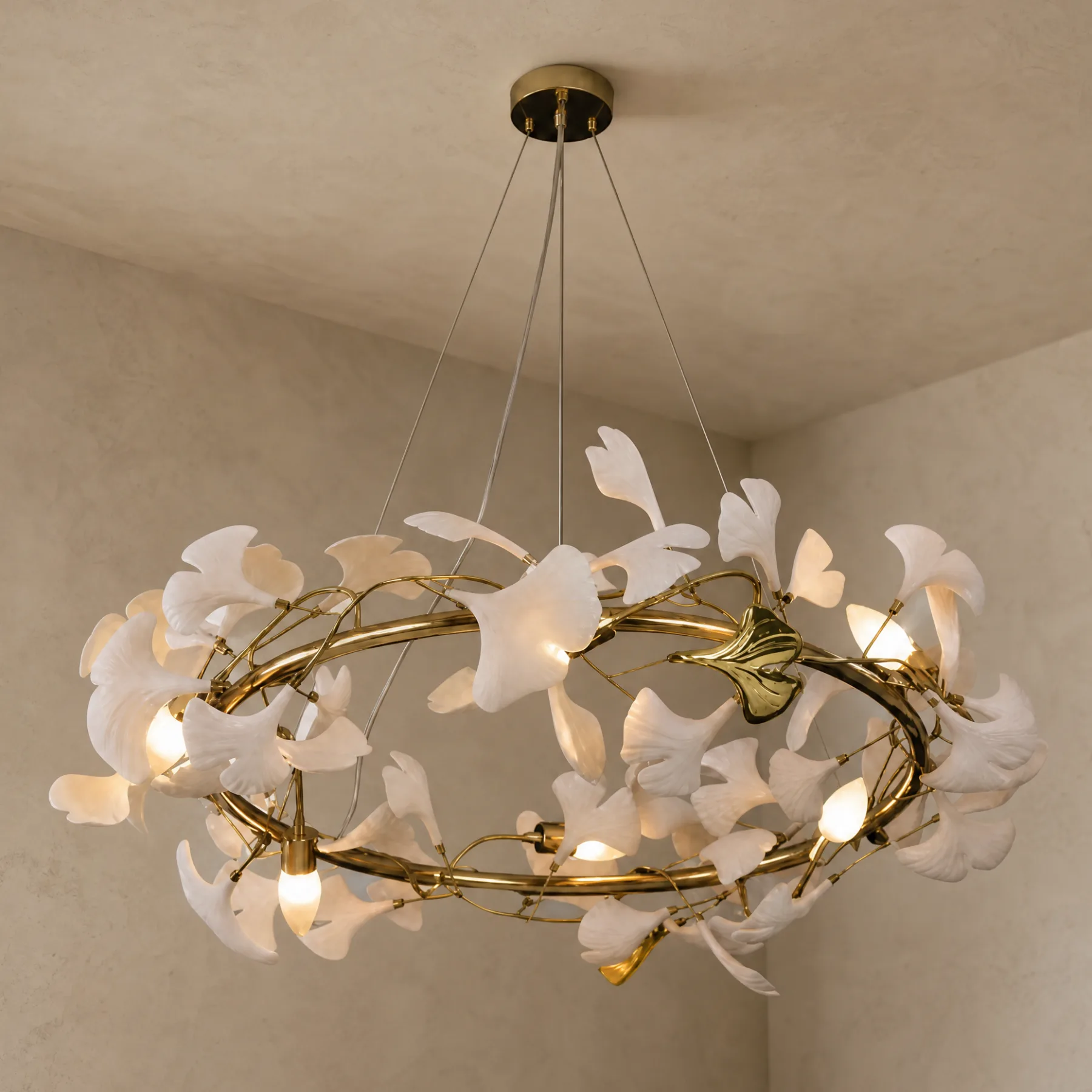 Gilded Butterfly Ring Chandelier image 2
