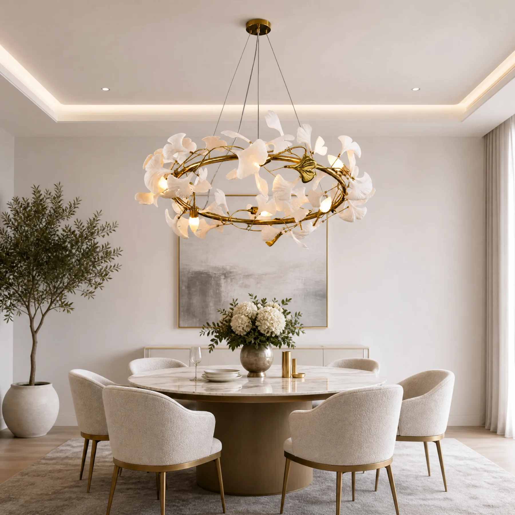 Gilded Butterfly Ring Chandelier image 4