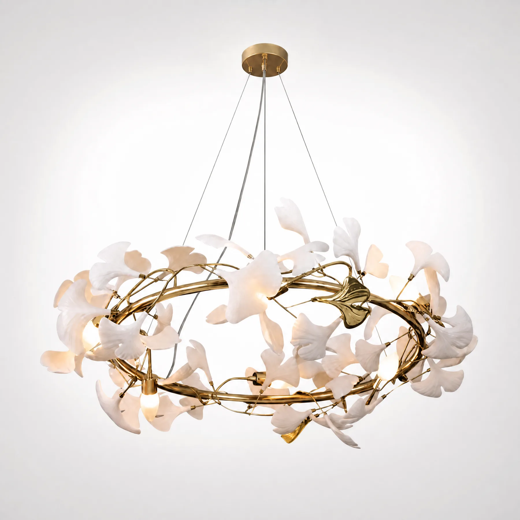 Gilded Butterfly Ring Chandelier custom chandeliers