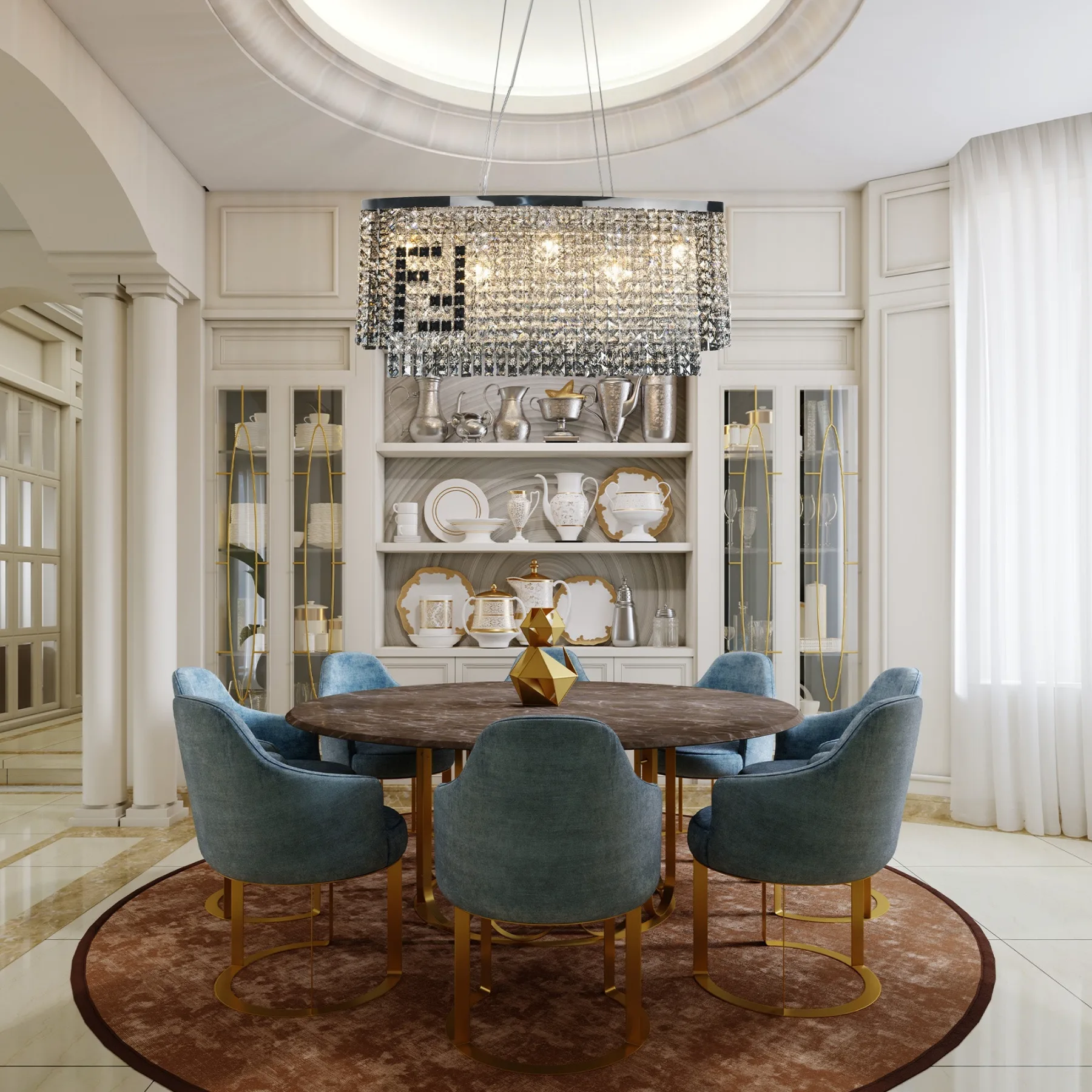 Lustrous Crystal Rectangular Chandelier image 3