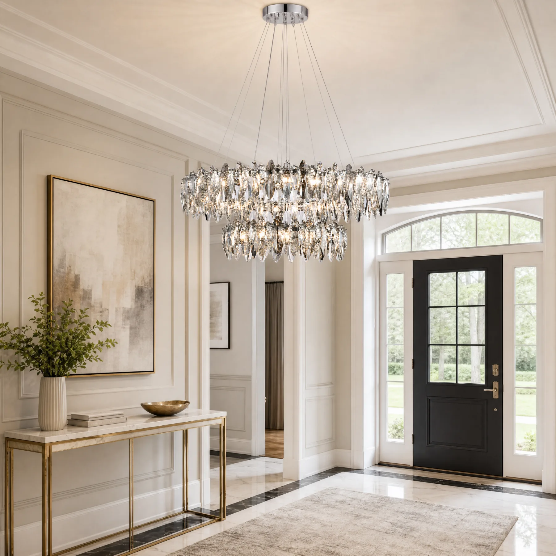 Gleaming Crystal Tiered Chandelier image 2