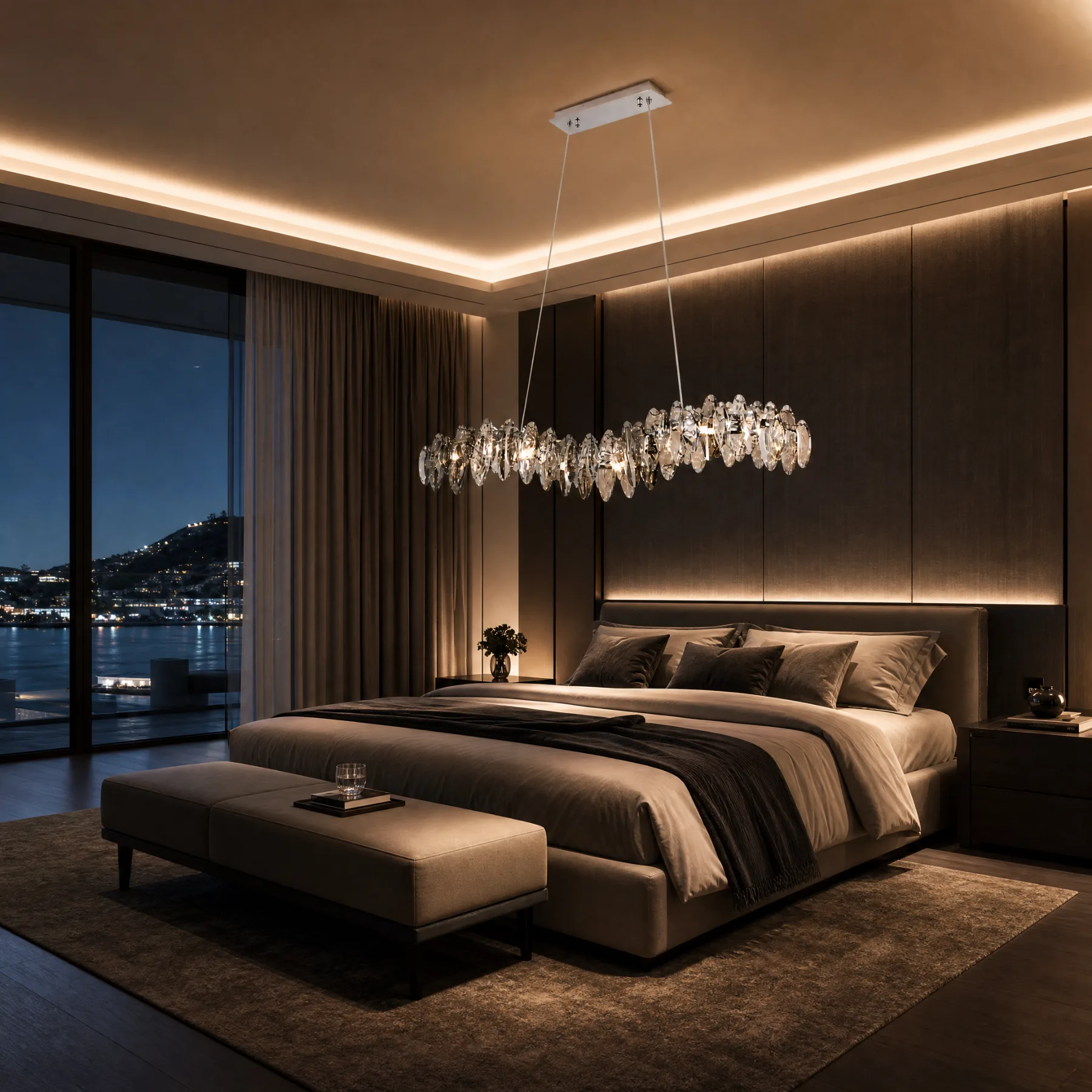 Luminous Crystal Linear Chandelier image 4
