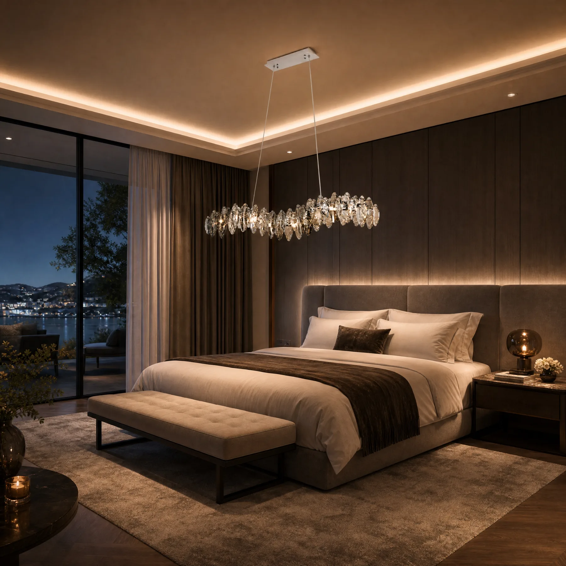 Luminous Crystal Linear Chandelier image 5