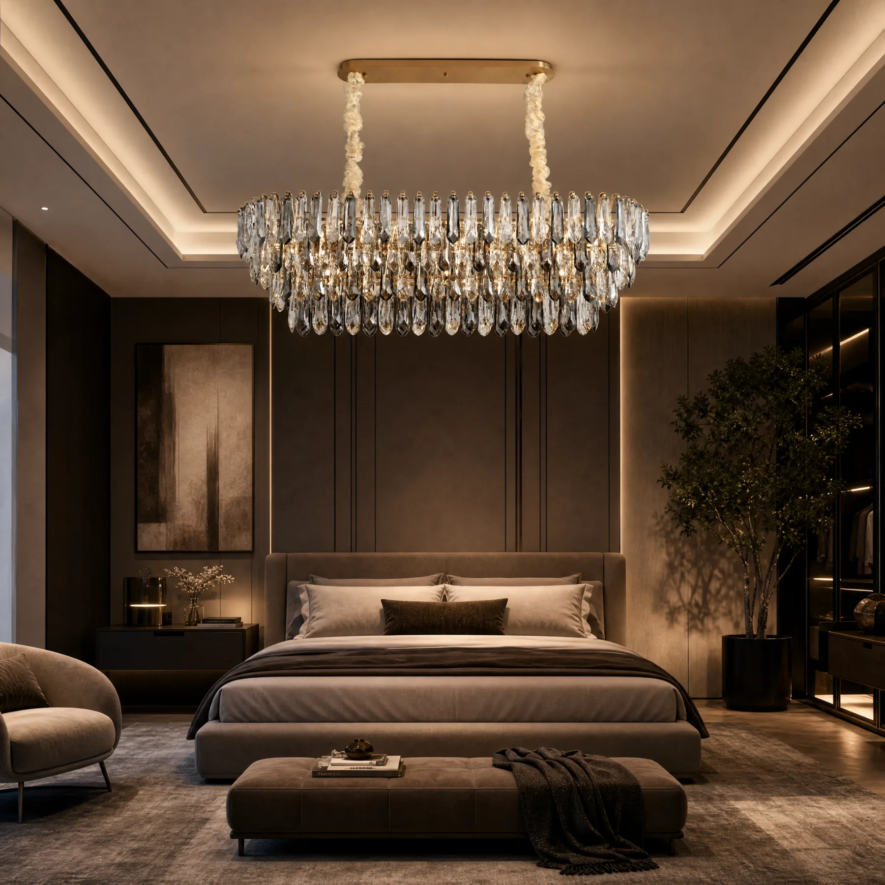 Luminous Crystal Linear Chandelier image 3