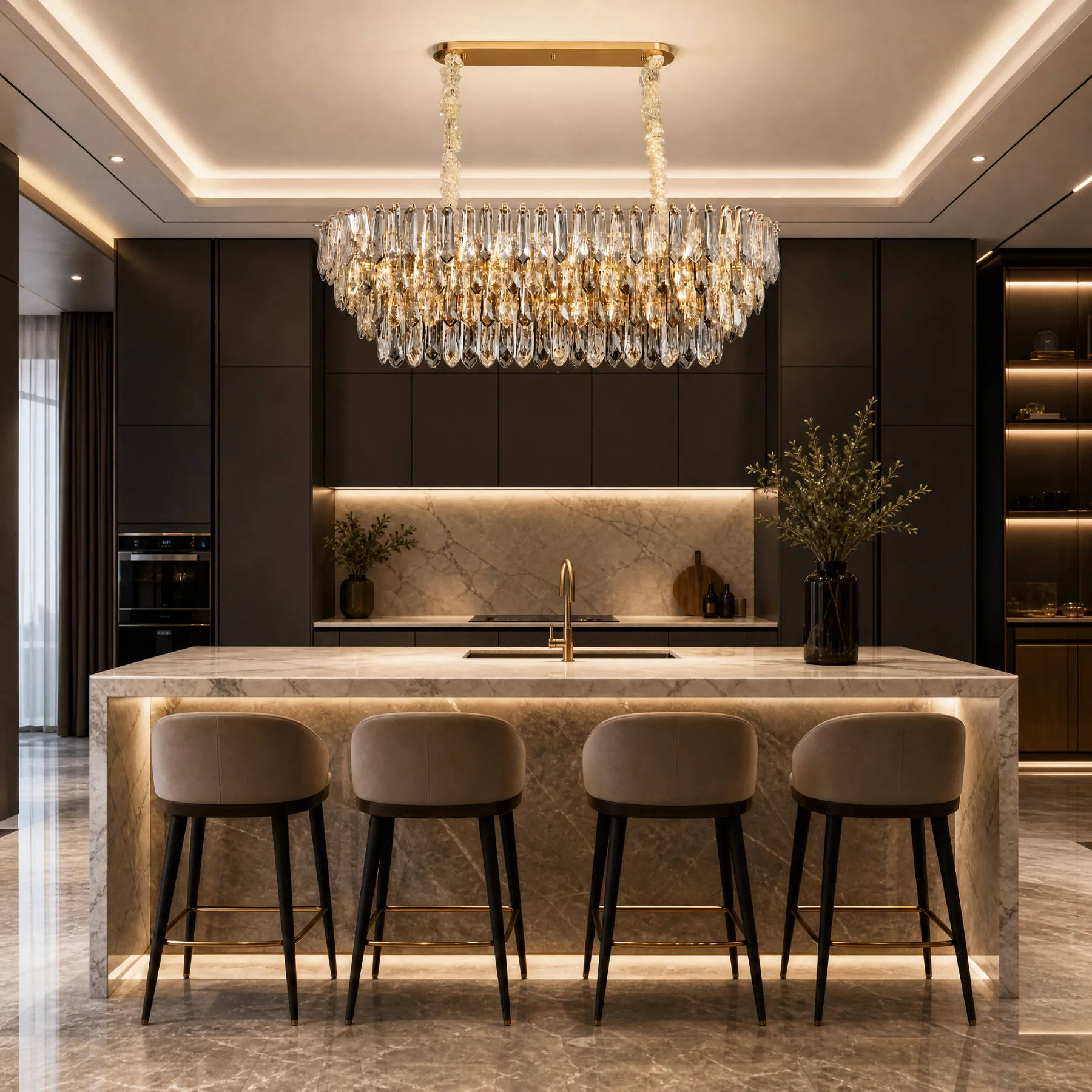 Luminous Crystal Linear Chandelier image 5