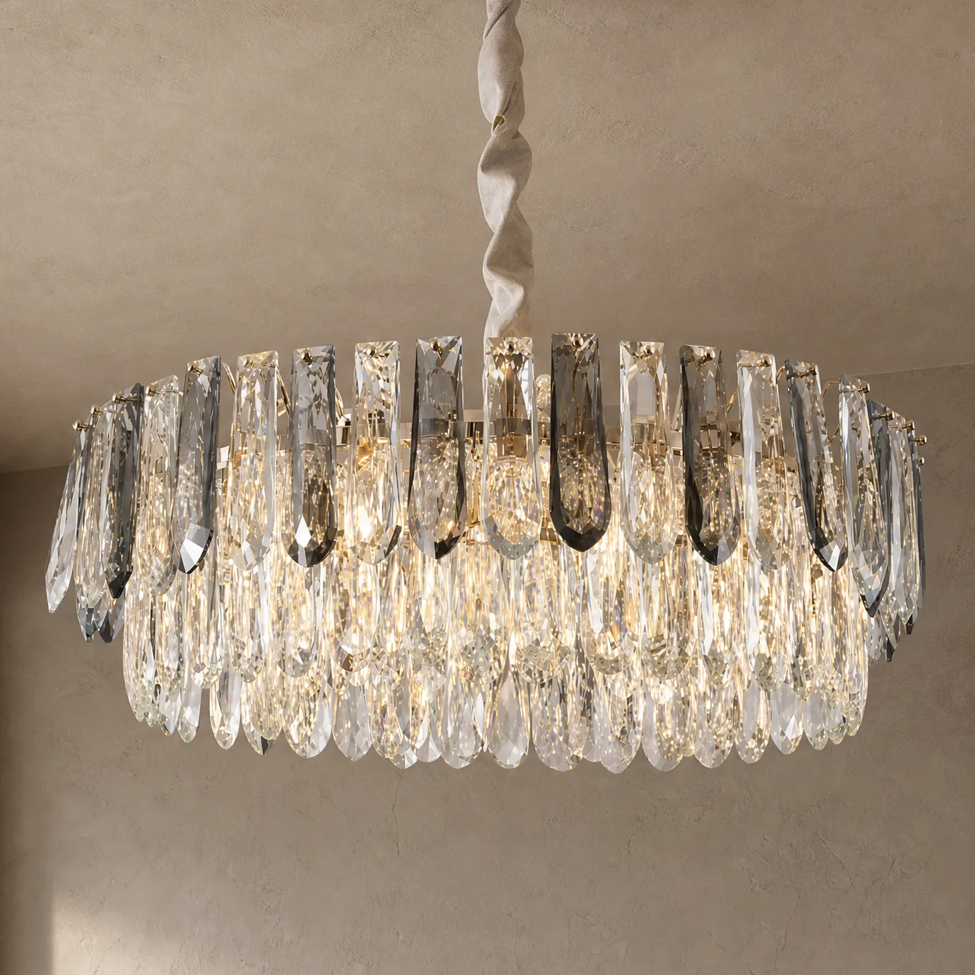 Radiant Crystal Drum Chandelier custom chandeliers
