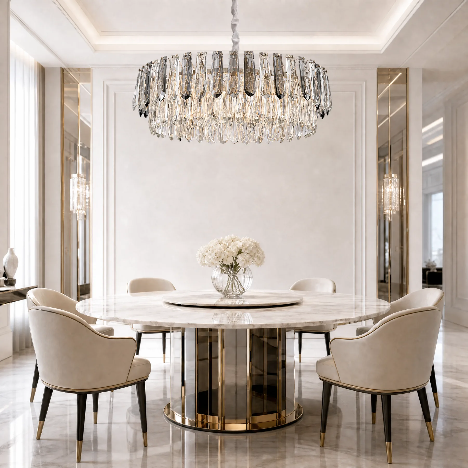 Radiant Crystal Drum Chandelier image 2
