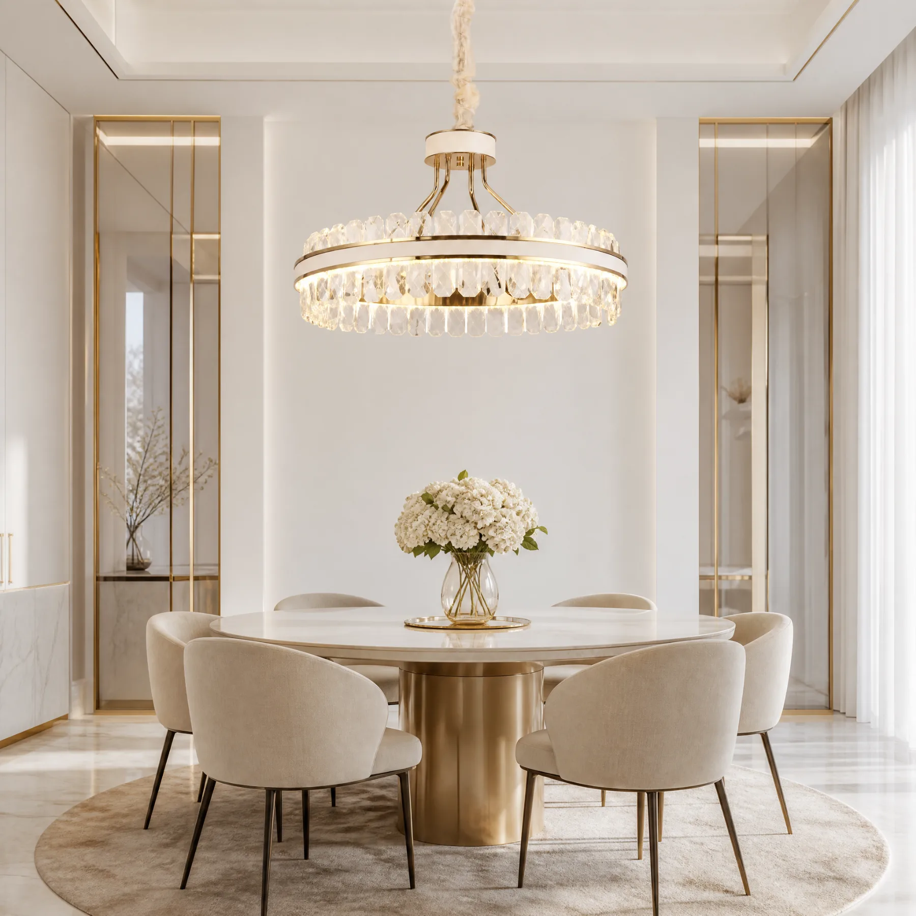 Luminous Crystal Ring Chandelier image 2