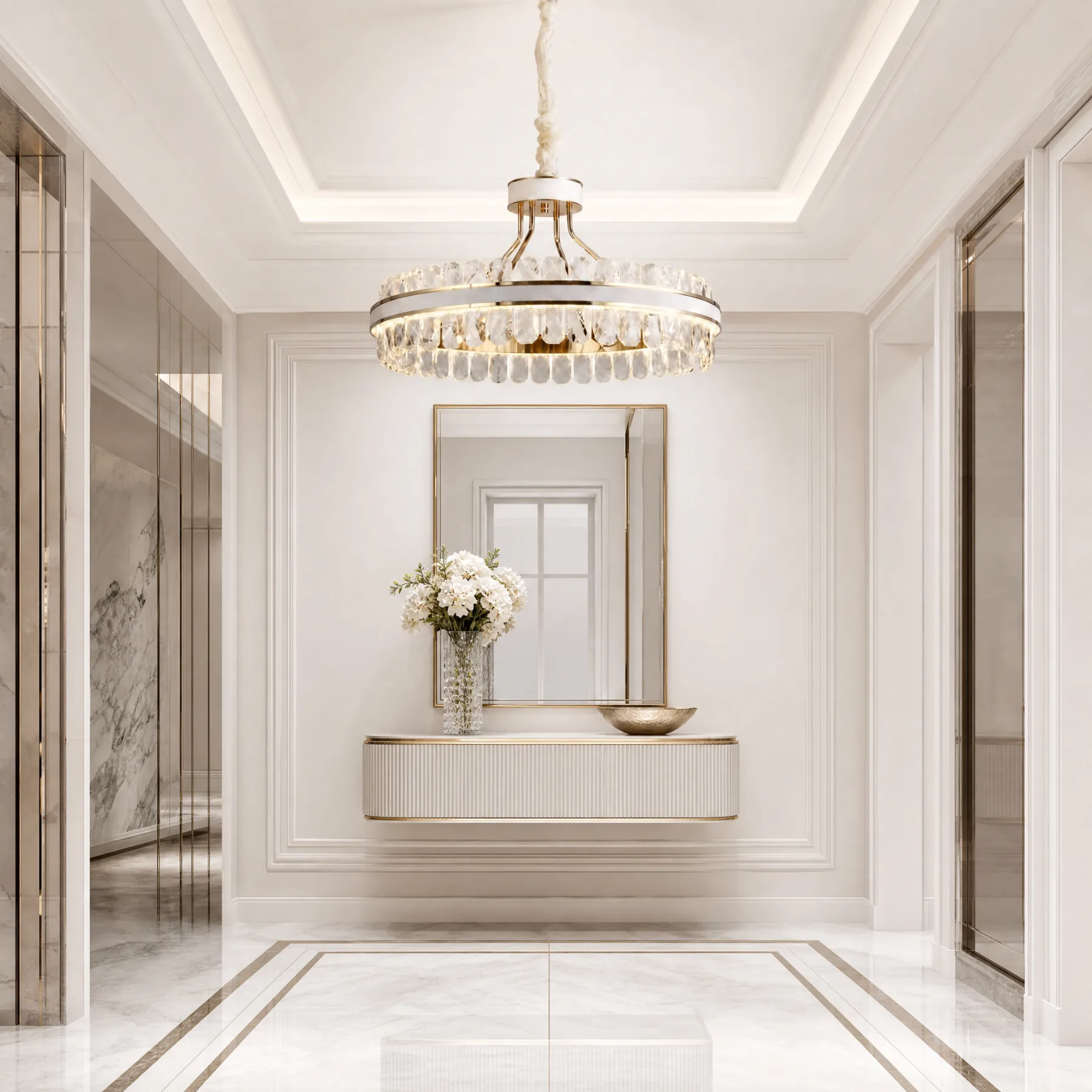 Luminous Crystal Ring Chandelier image 5