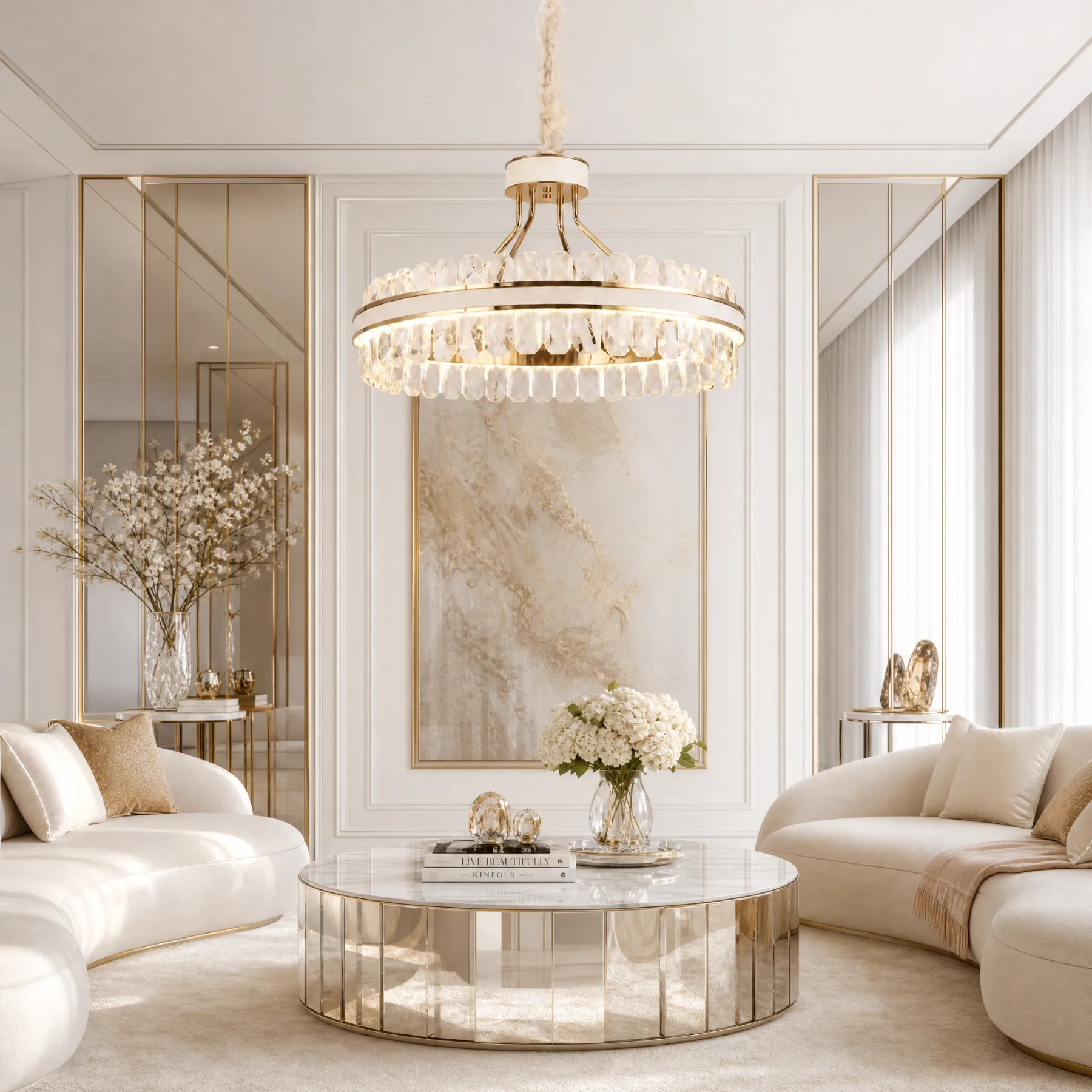 Luminous Crystal Ring Chandelier image 4