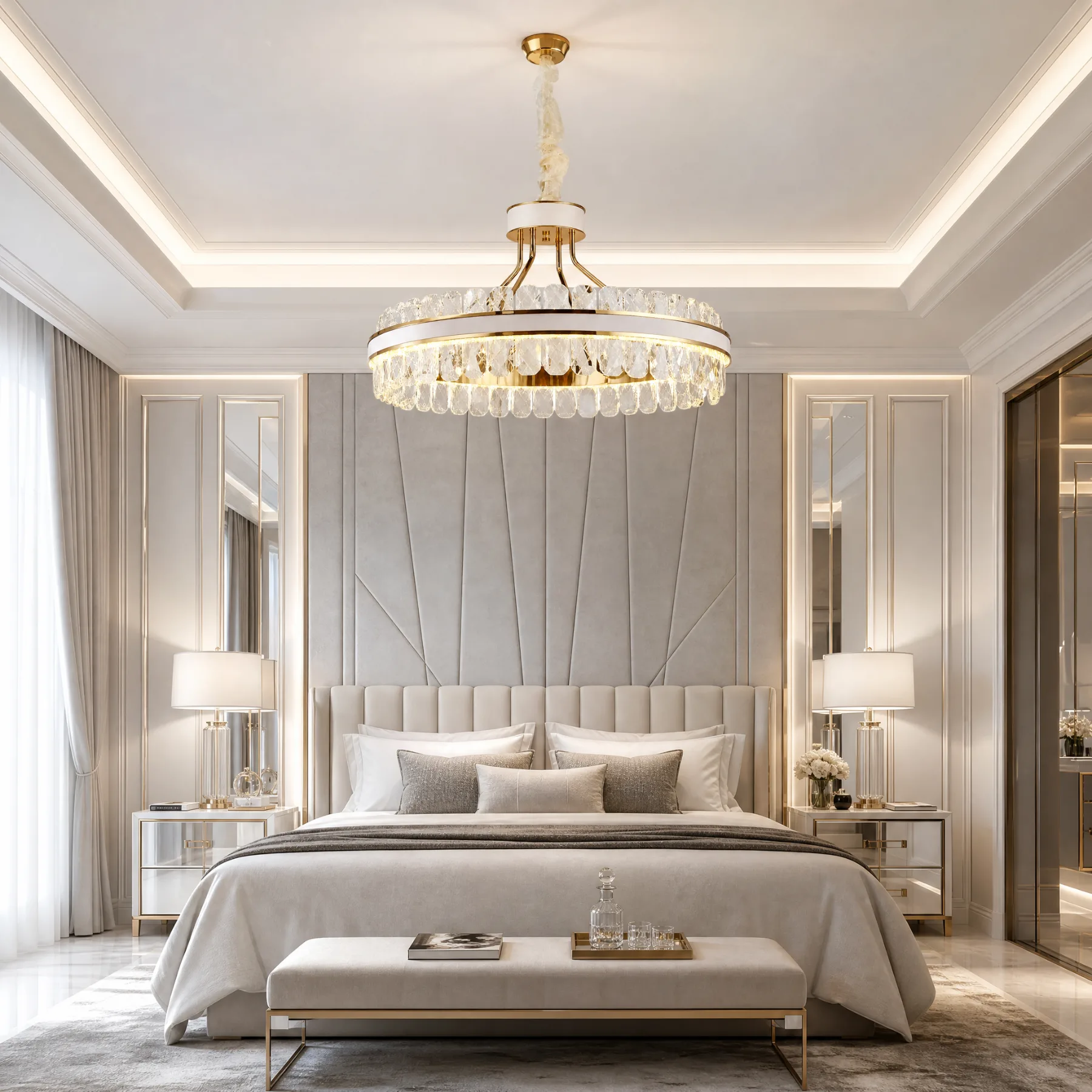 Luminous Crystal Ring Chandelier image 2