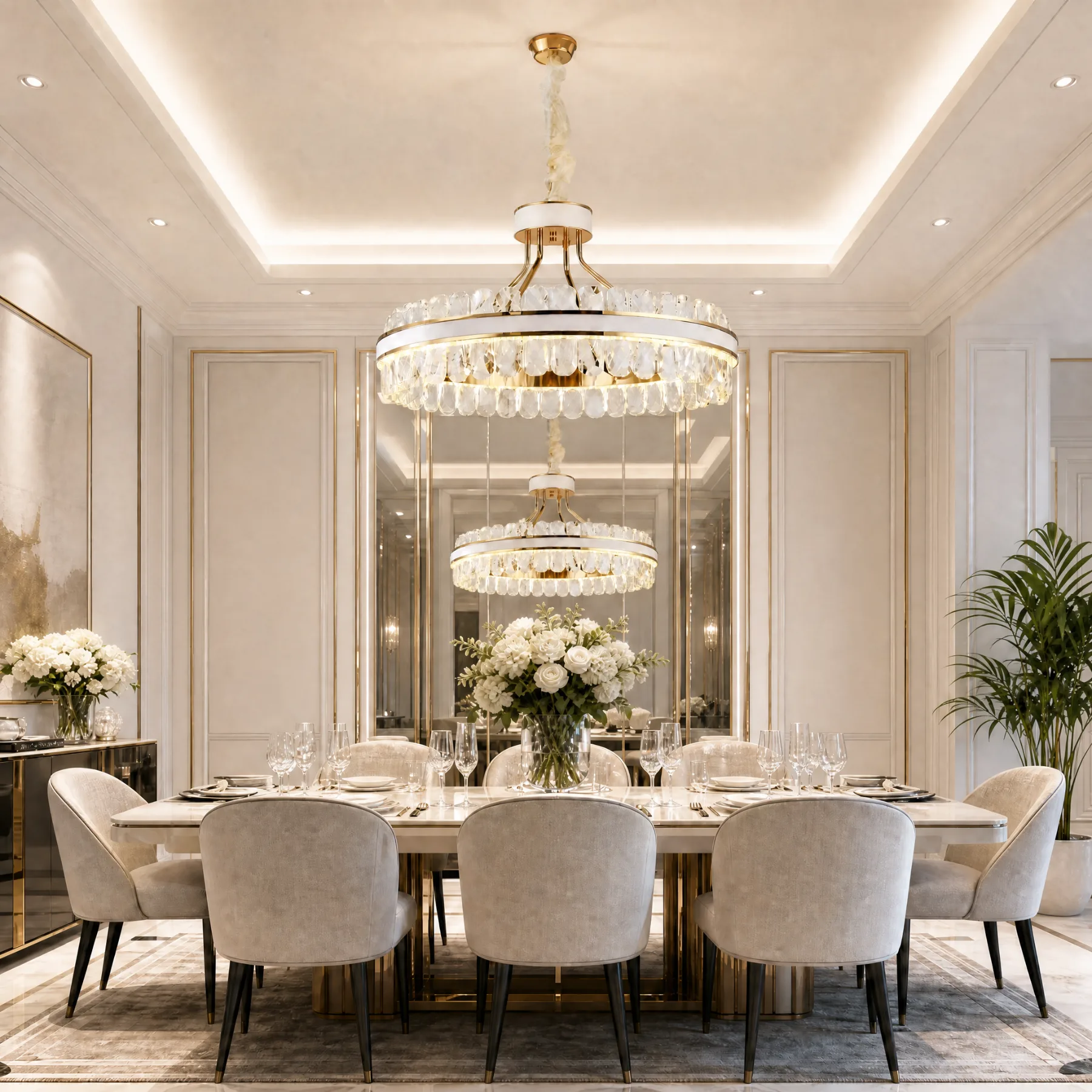 Luminous Crystal Ring Chandelier image 3