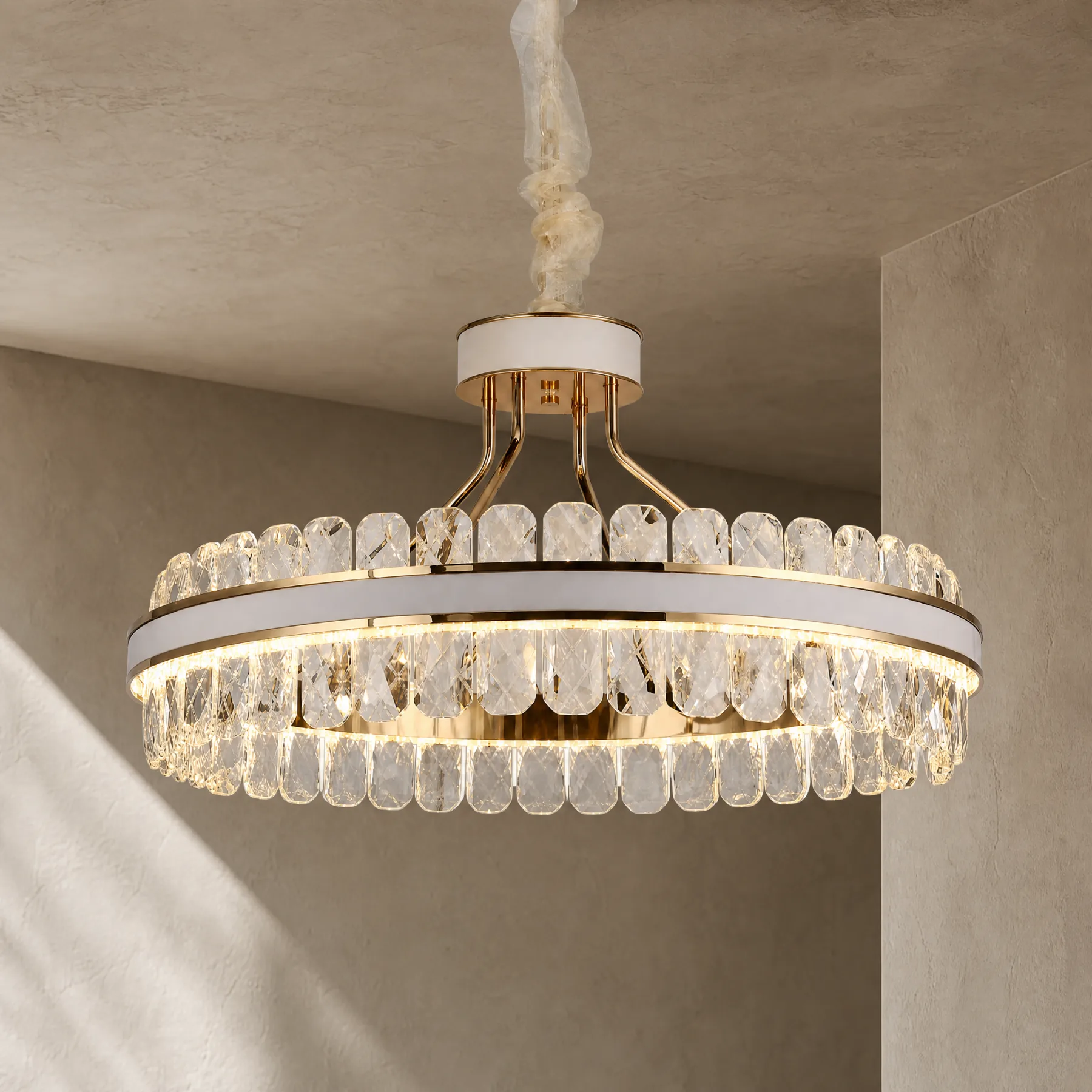 Luminous Crystal Ring Chandelier custom chandeliers