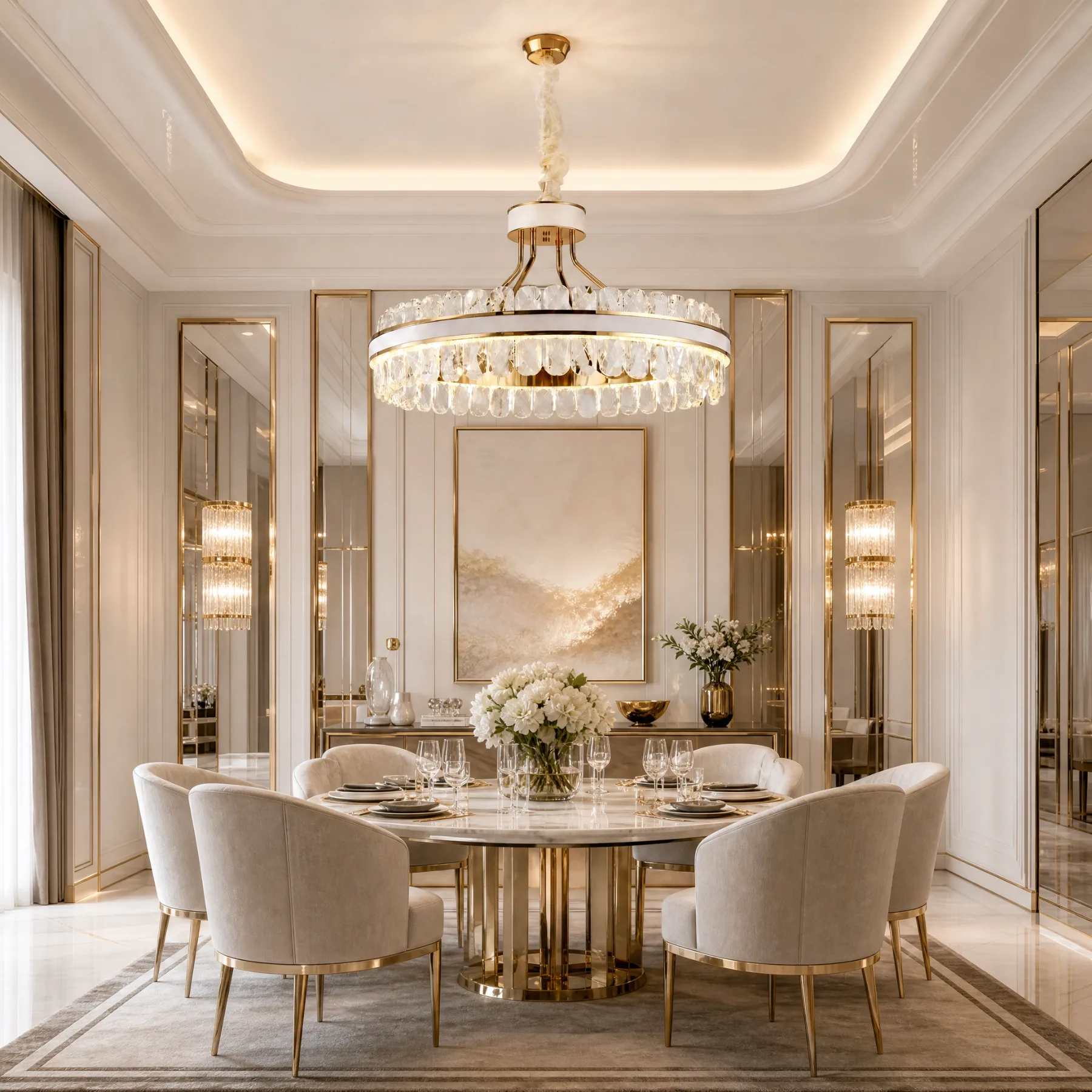 Luminous Crystal Ring Chandelier image 6