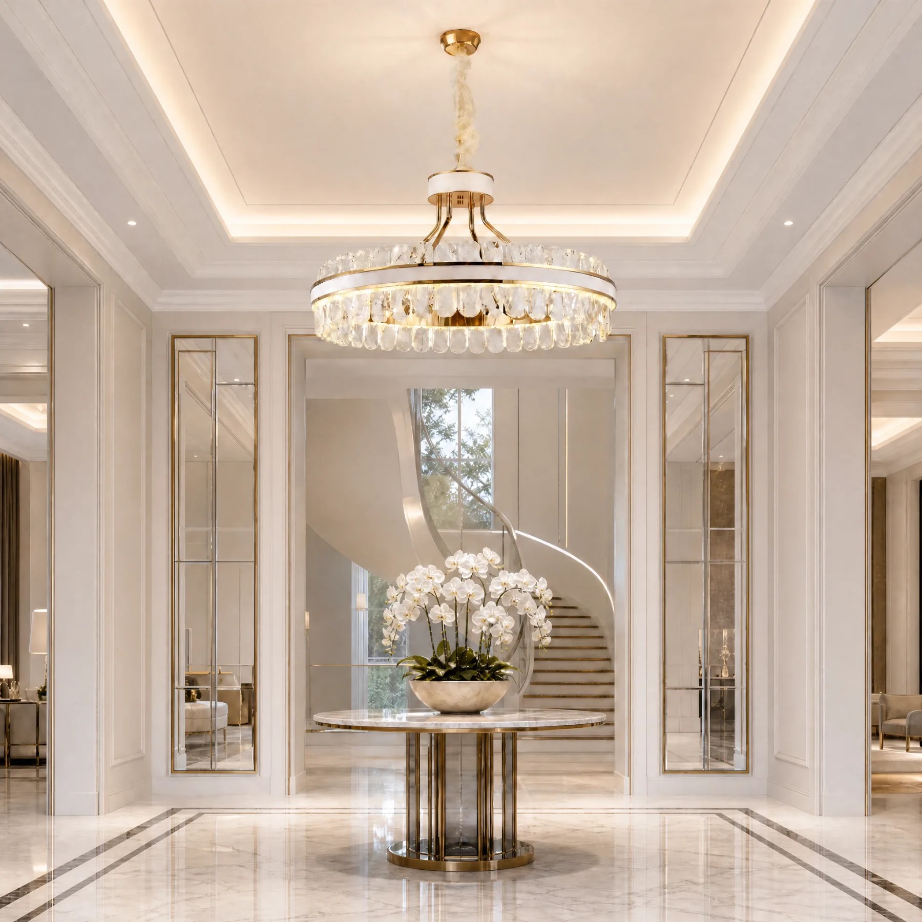 Luminous Crystal Ring Chandelier image 5