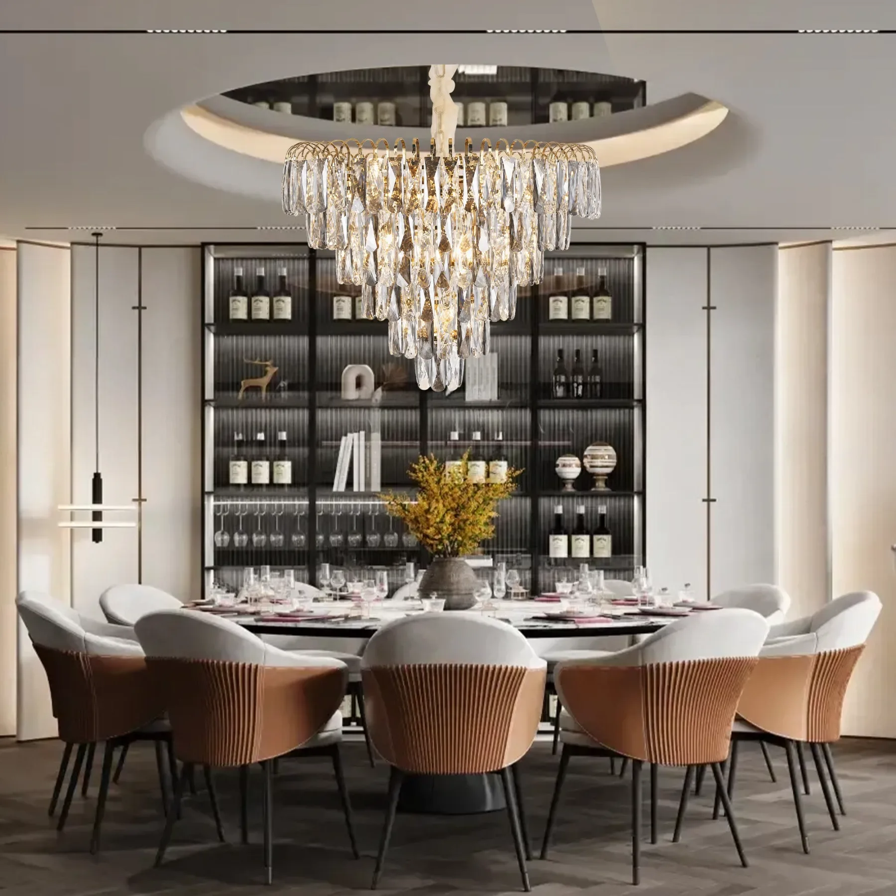 Luminous Crystal Tiered Chandelier image 3