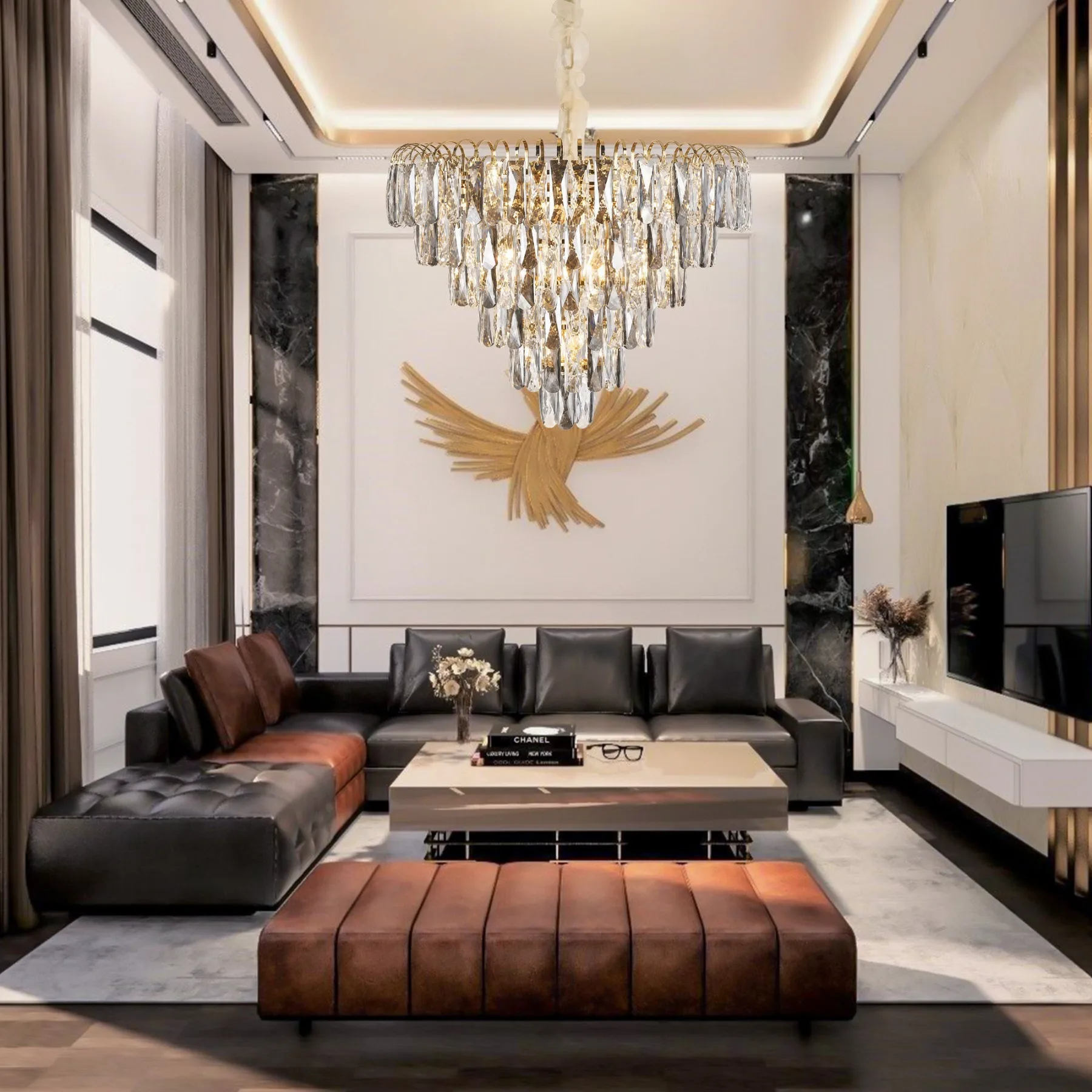 Luminous Crystal Tiered Chandelier image 5