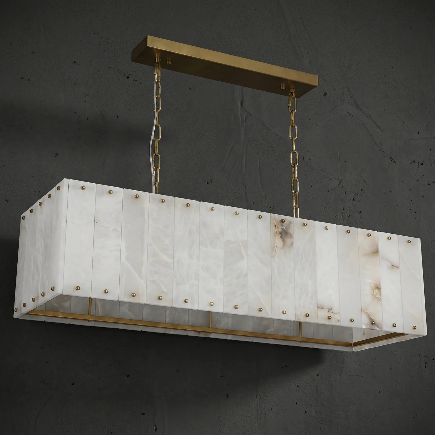 Luminous Alabaster Linear Chandelier image 2