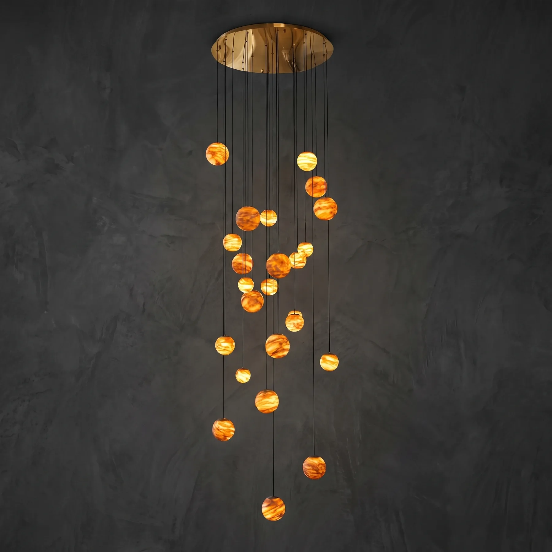 Amber Alabaster Chandelier custom chandeliers