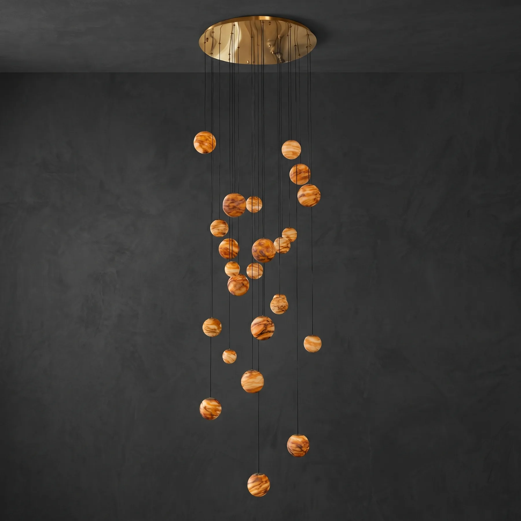 Amber Alabaster Chandelier image 2